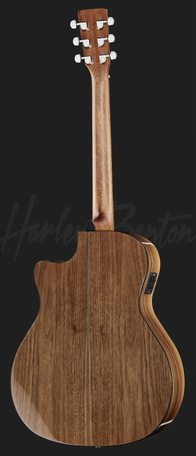Harley Benton Custom CLG-414CE Bariton Westerngitarre Walnuss