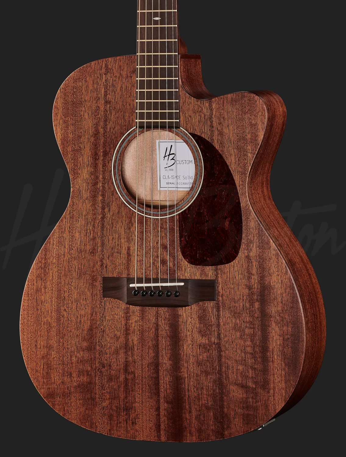 Harley Benton Custom Line CLA-15MCE Westerngitarre Mahagoni