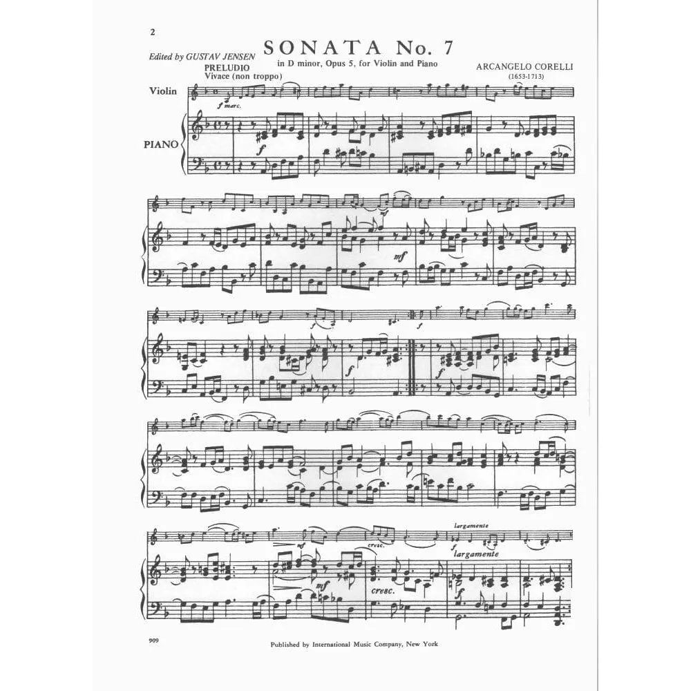 Shar Corelli 12 Sonaten Op.5 Vol.2 Violinenoten