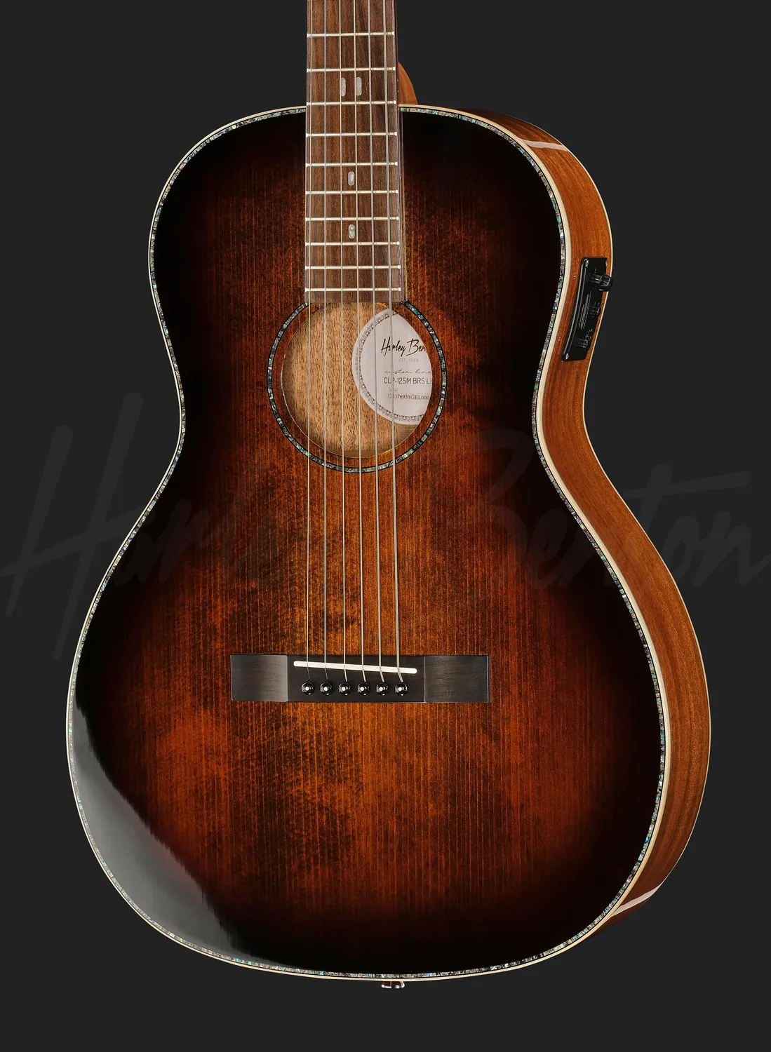 Harley Benton Custom Line CLP-12SM BRS Westerngitarre links massiv