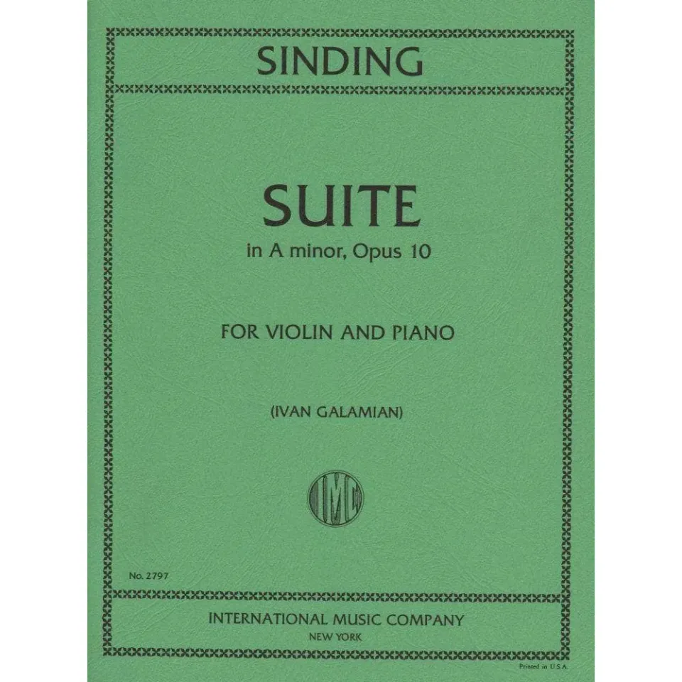 Shar Music Sinding Suite a-Moll Op 10 Noten Violine Klavier Galamian
