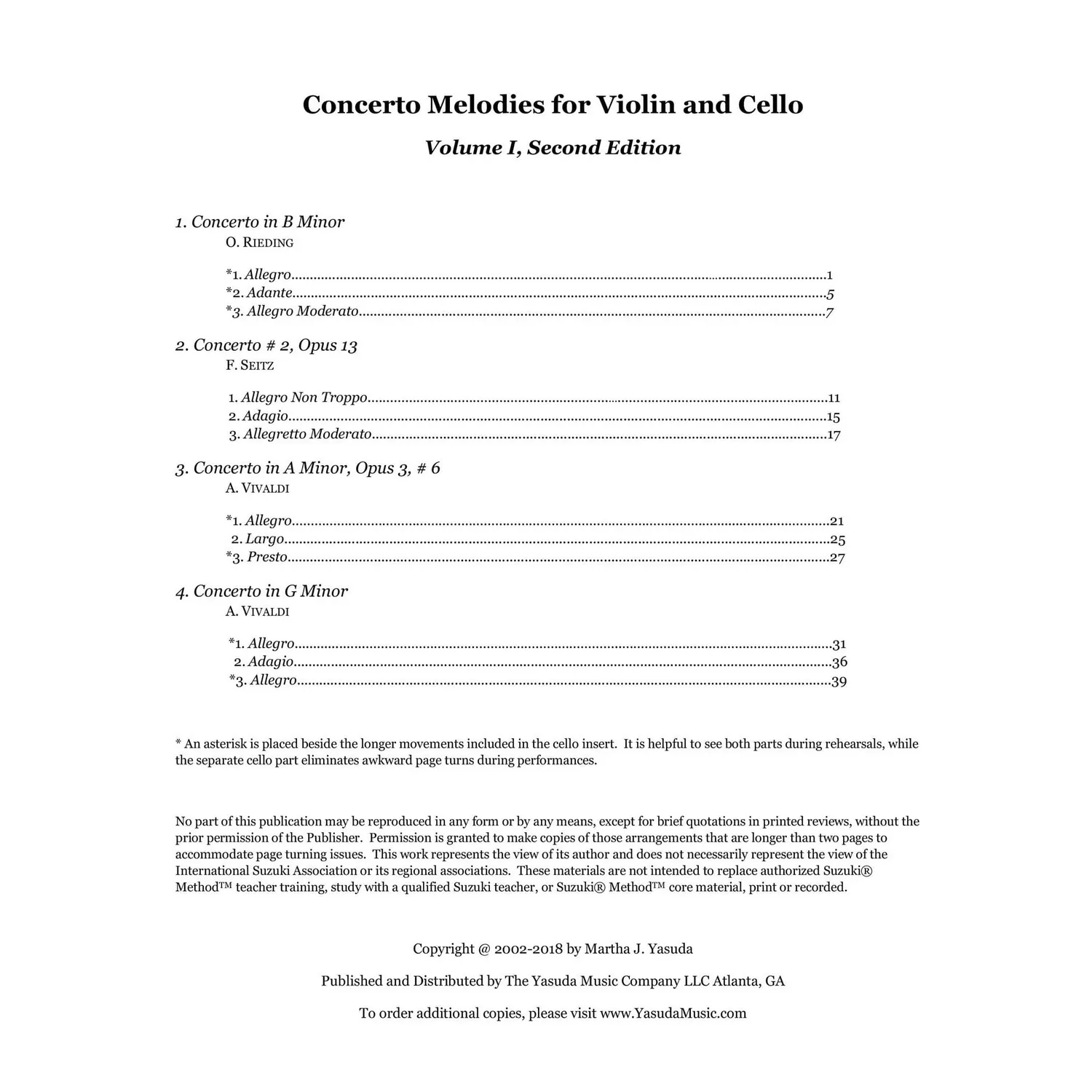Shar Music Yasuda Concerto Melodies 1 Noten Download