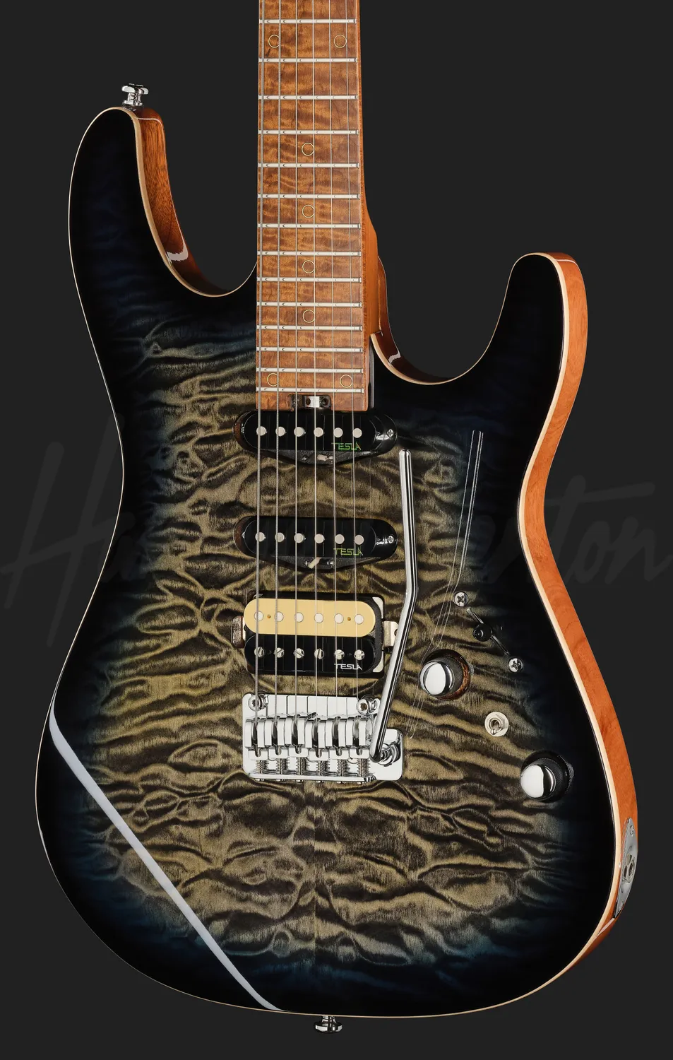 Harley Benton Progressive Fusion-IV HSS E-Gitarre Blue Burst