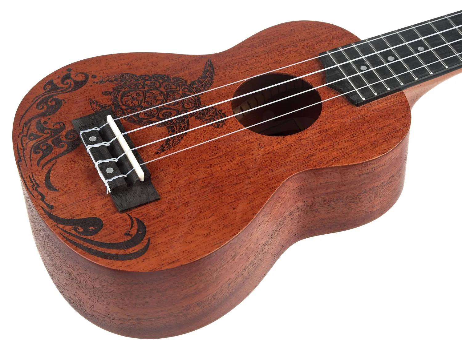 Harley Benton Kahuna-S Turtle Ukulele Sopran Mahagoni