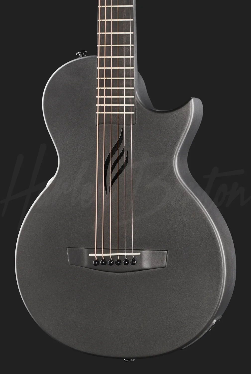 Harley Benton Custom Line TravelMate-E Reisegitarre Carbon