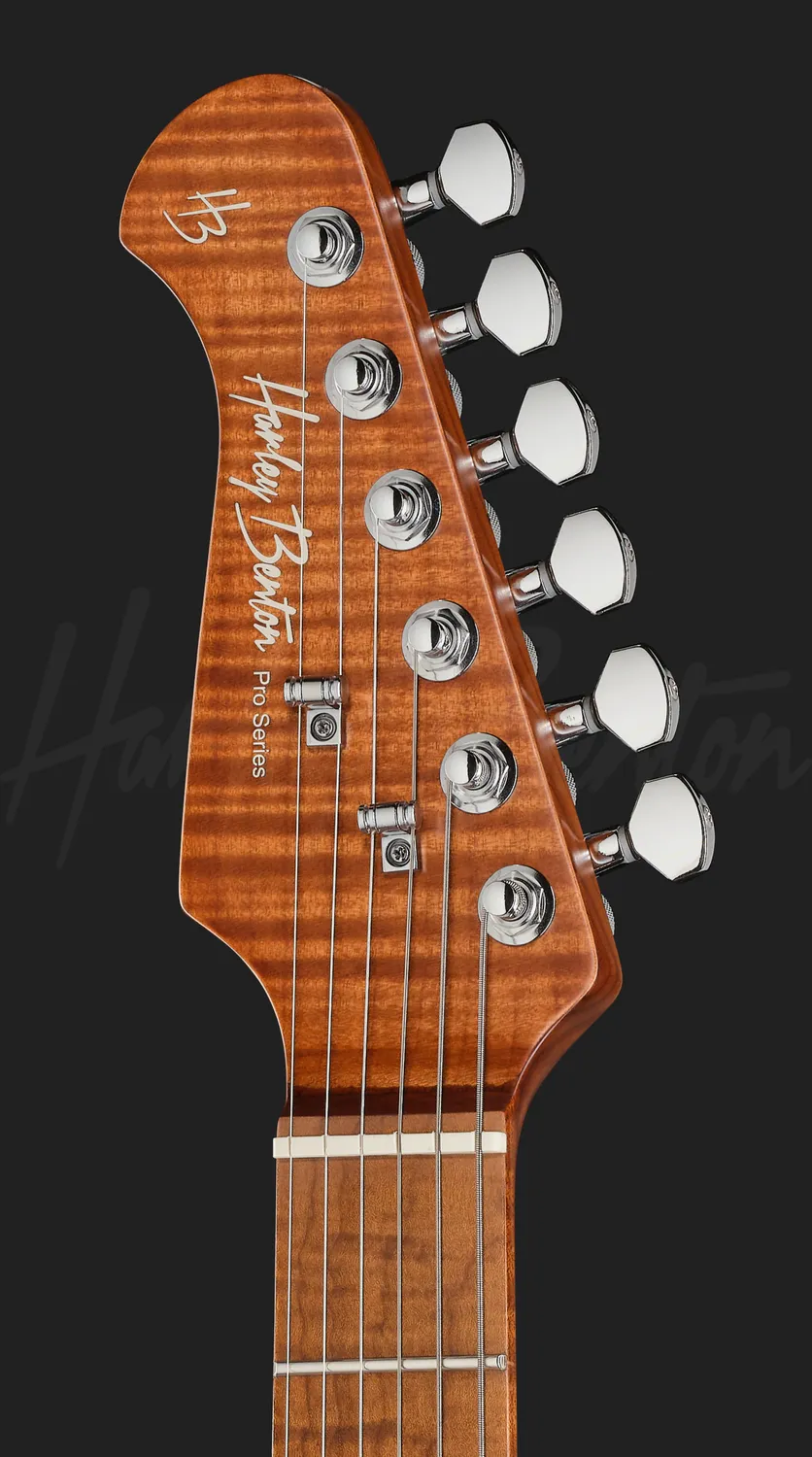 Harley Benton Fusion-IV HH LH MN FNT E-Gitarre Flame Natural Linkshänder