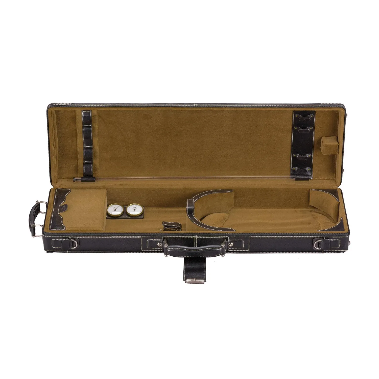 GL Q Series Geigenkasten 4/4 Leder schwarz Hygrometer
