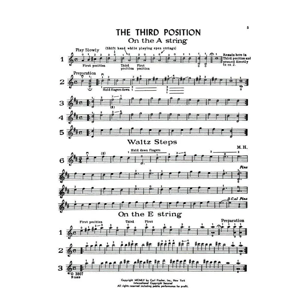 Holmes Webber Above First Position Violine Noten