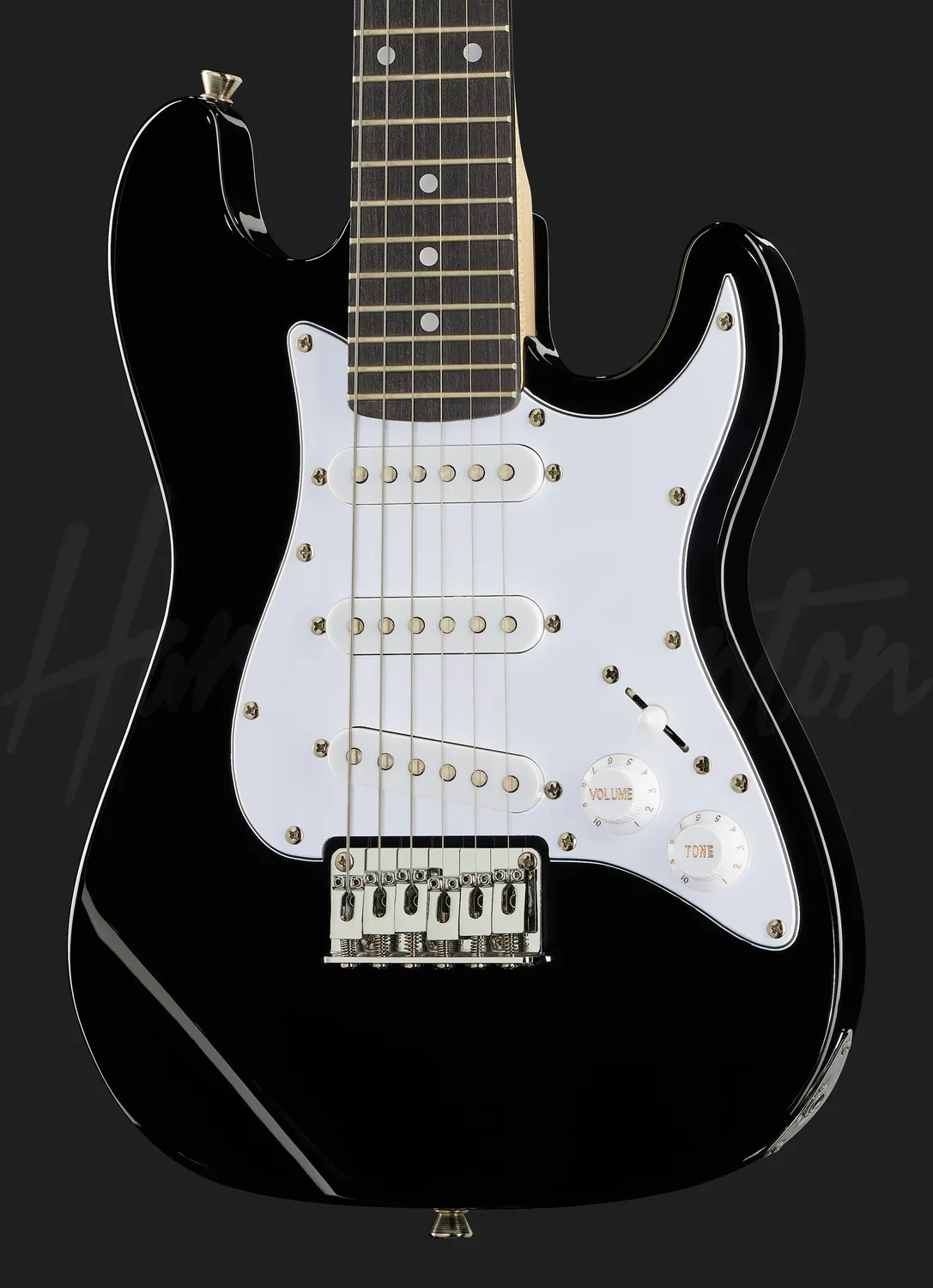 Harley Benton Student ST-Shorty BK E-Gitarre Schwarz Kurzmensur