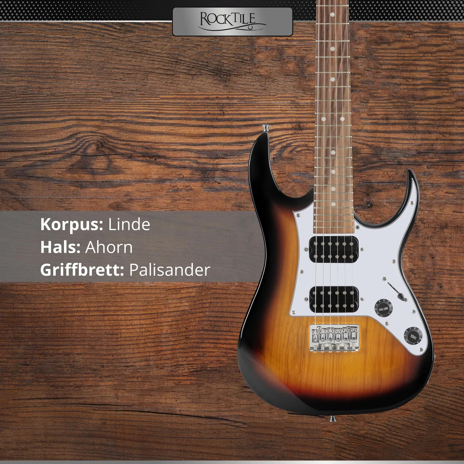 Rocktile Youngster YS-1SB 3/4 E-Gitarre Sunburst