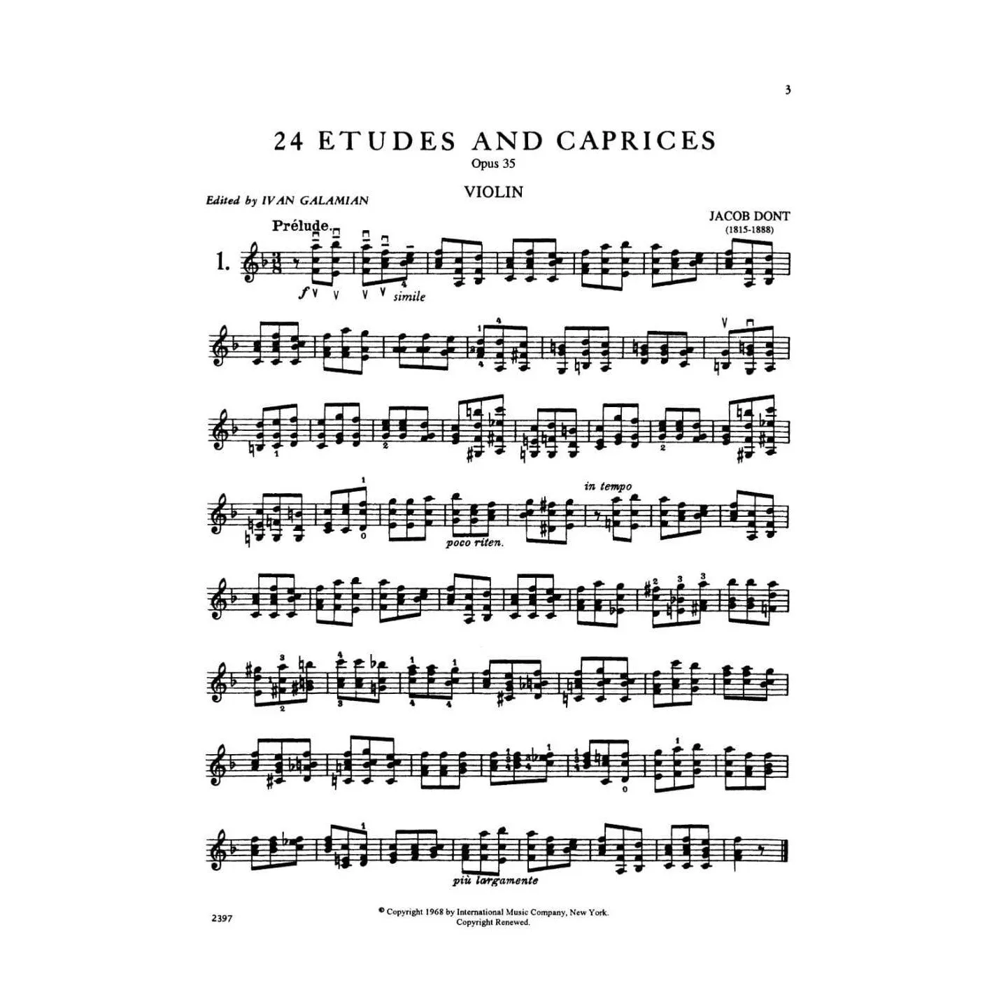 Shar Music Dont 24 Etüden Op 35 Violine Noten Galamian