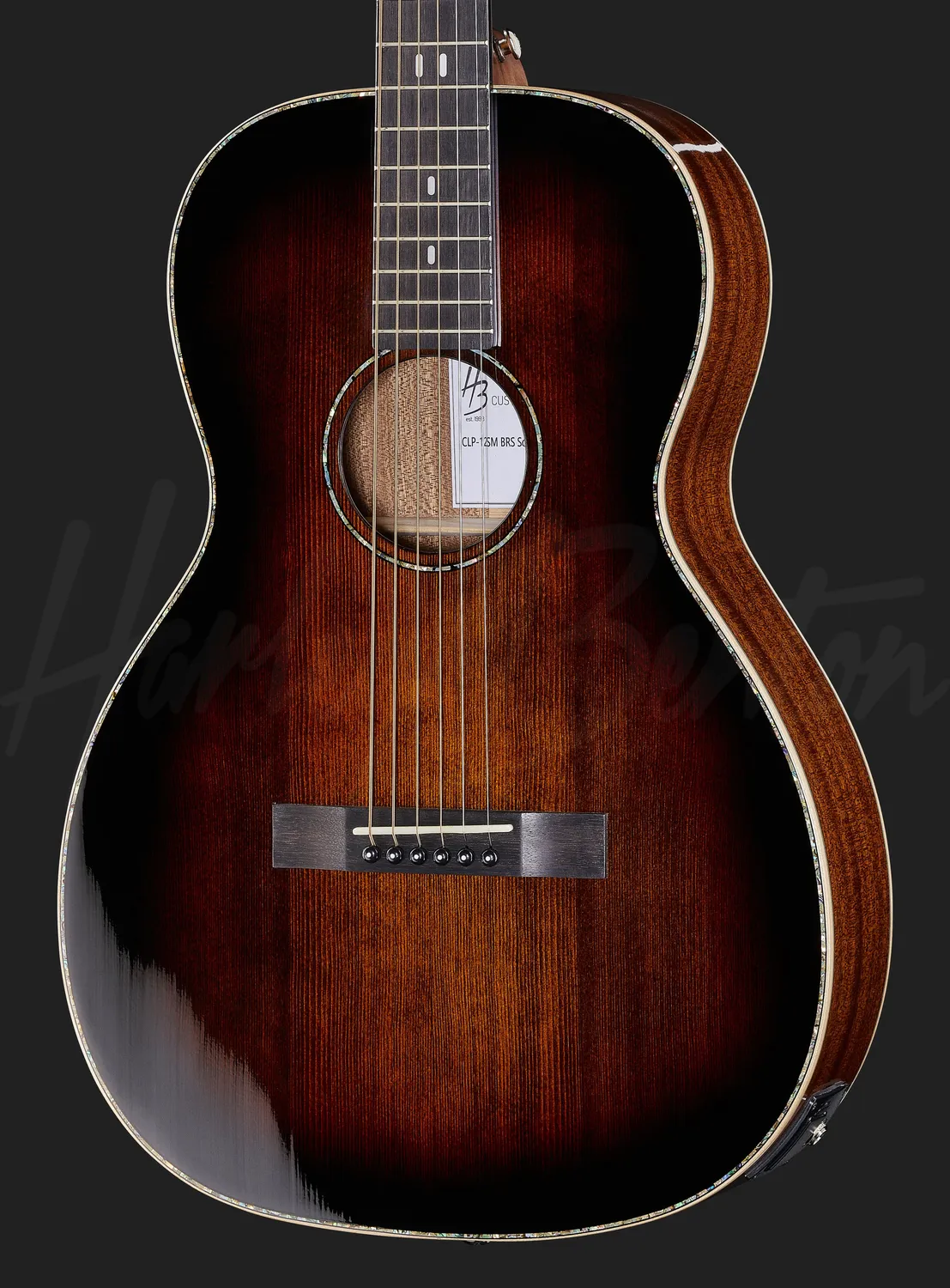 Harley Benton Custom CLP-12SM Westerngitarre Parlor Braun