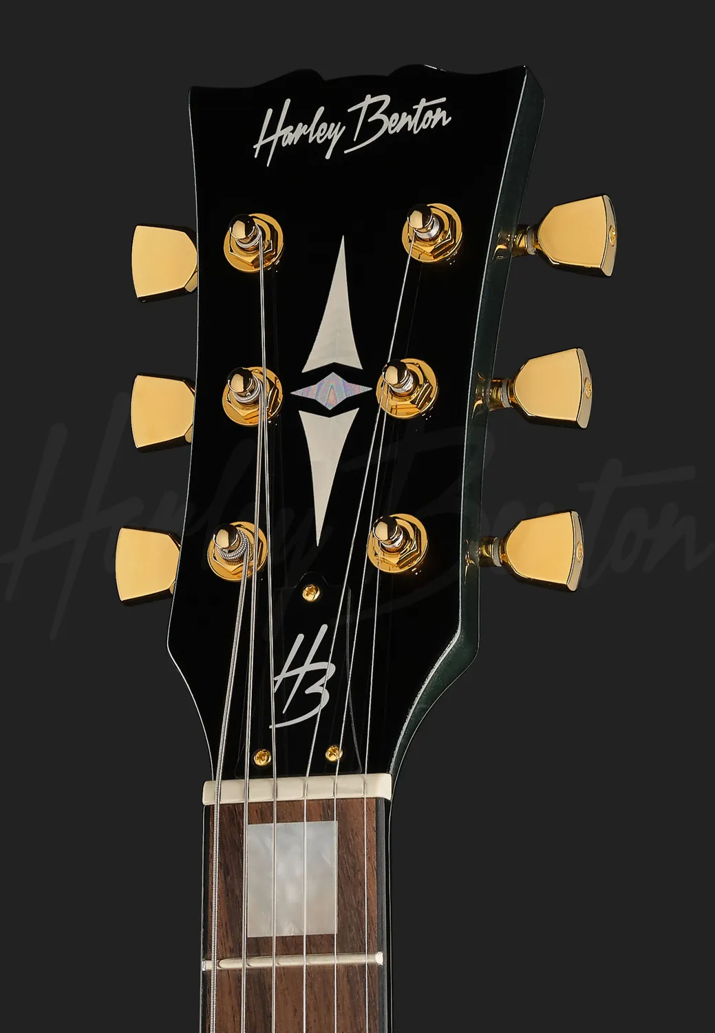 Harley Benton HB-35Plus Halbakustik-Gitarre Gun Metal Blue