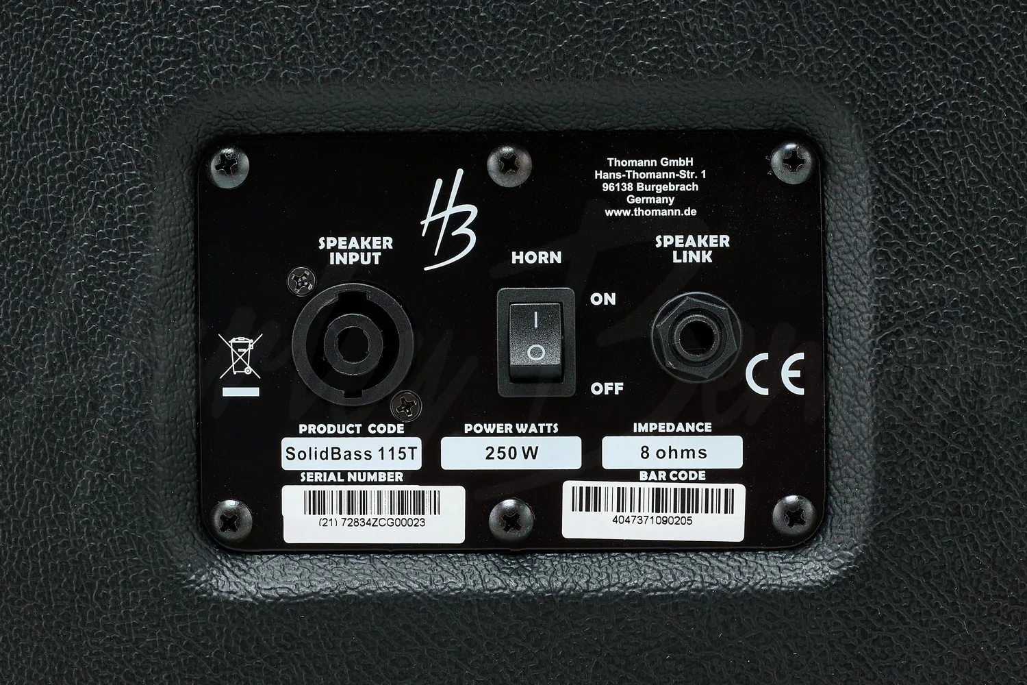 Harley Benton Standard Series SolidBass 115T Bassbox 250 Watt 15 Zoll