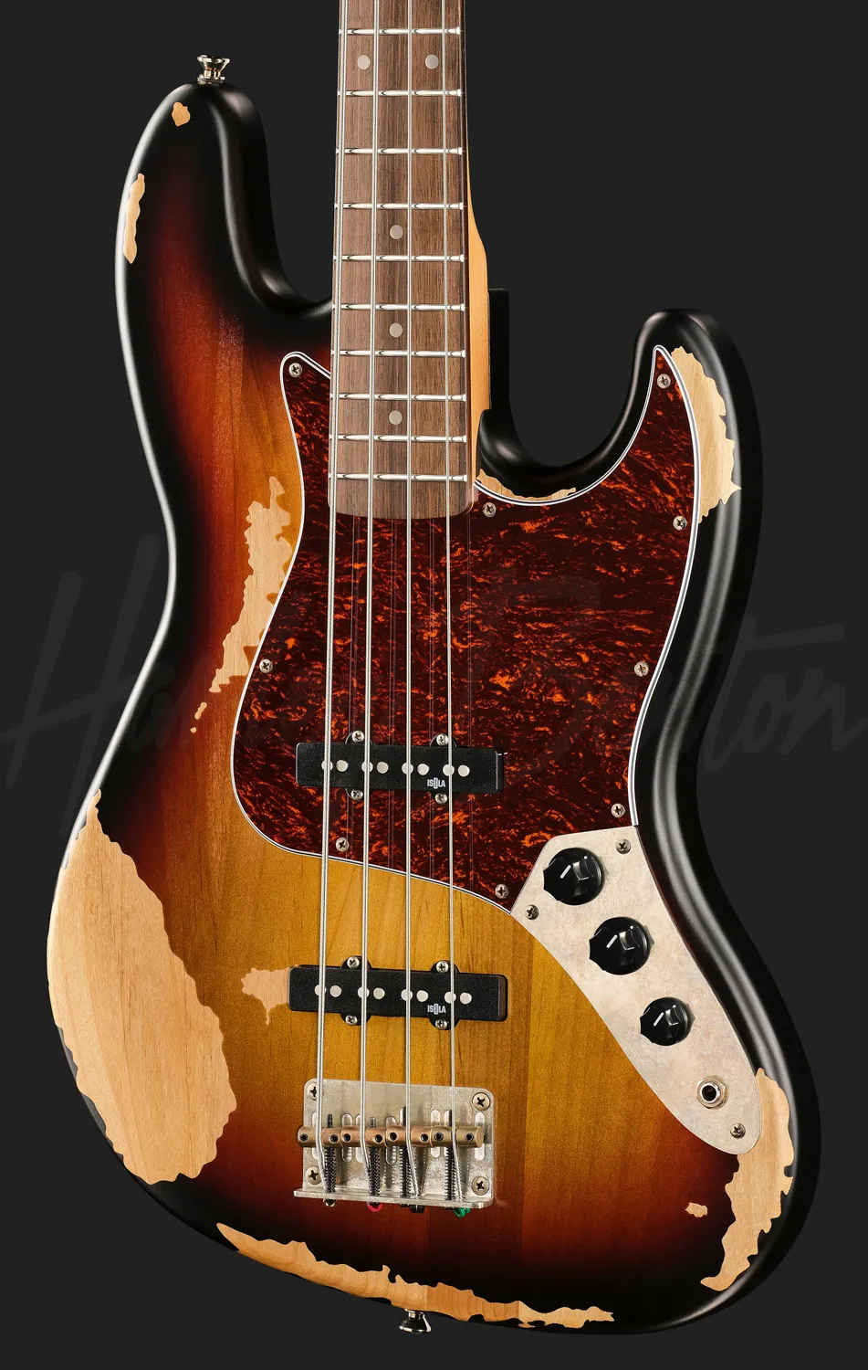 Harley Benton Vintage JB-62HA SB E-Bass Sunburst Relic