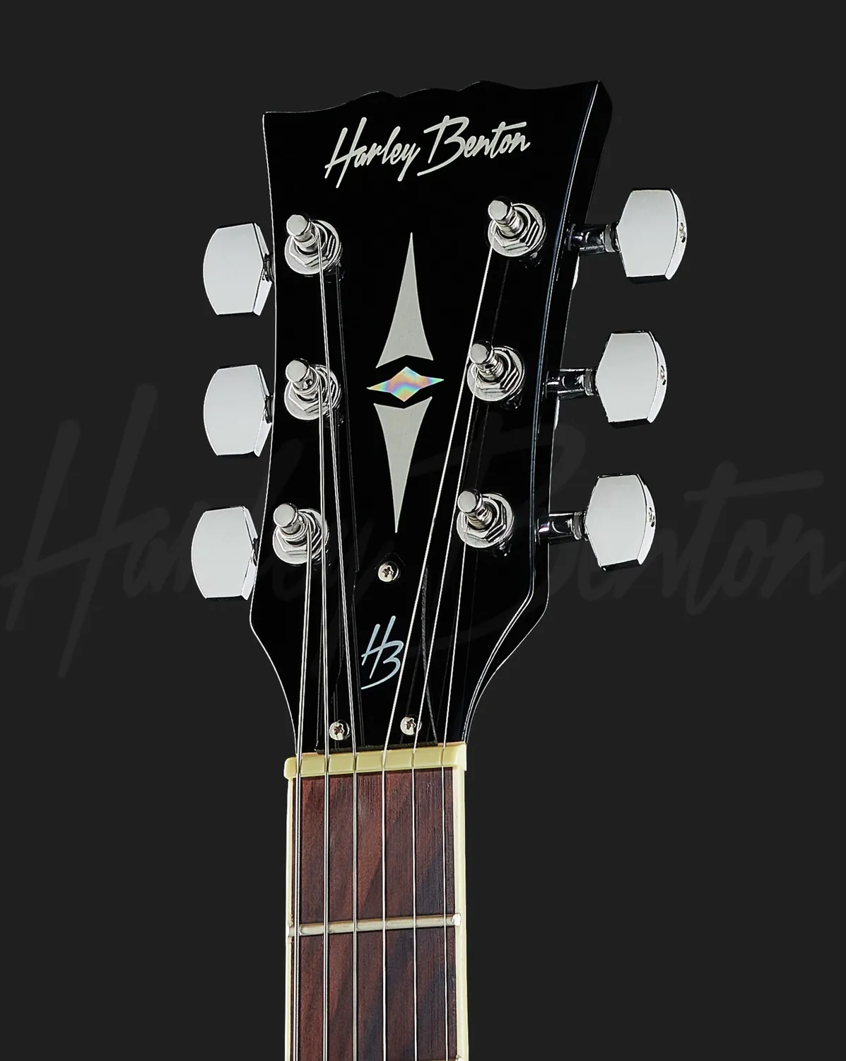 Harley Benton Vintage Series HB-35 Halbakustik-Gitarre Schwarz Humbucker