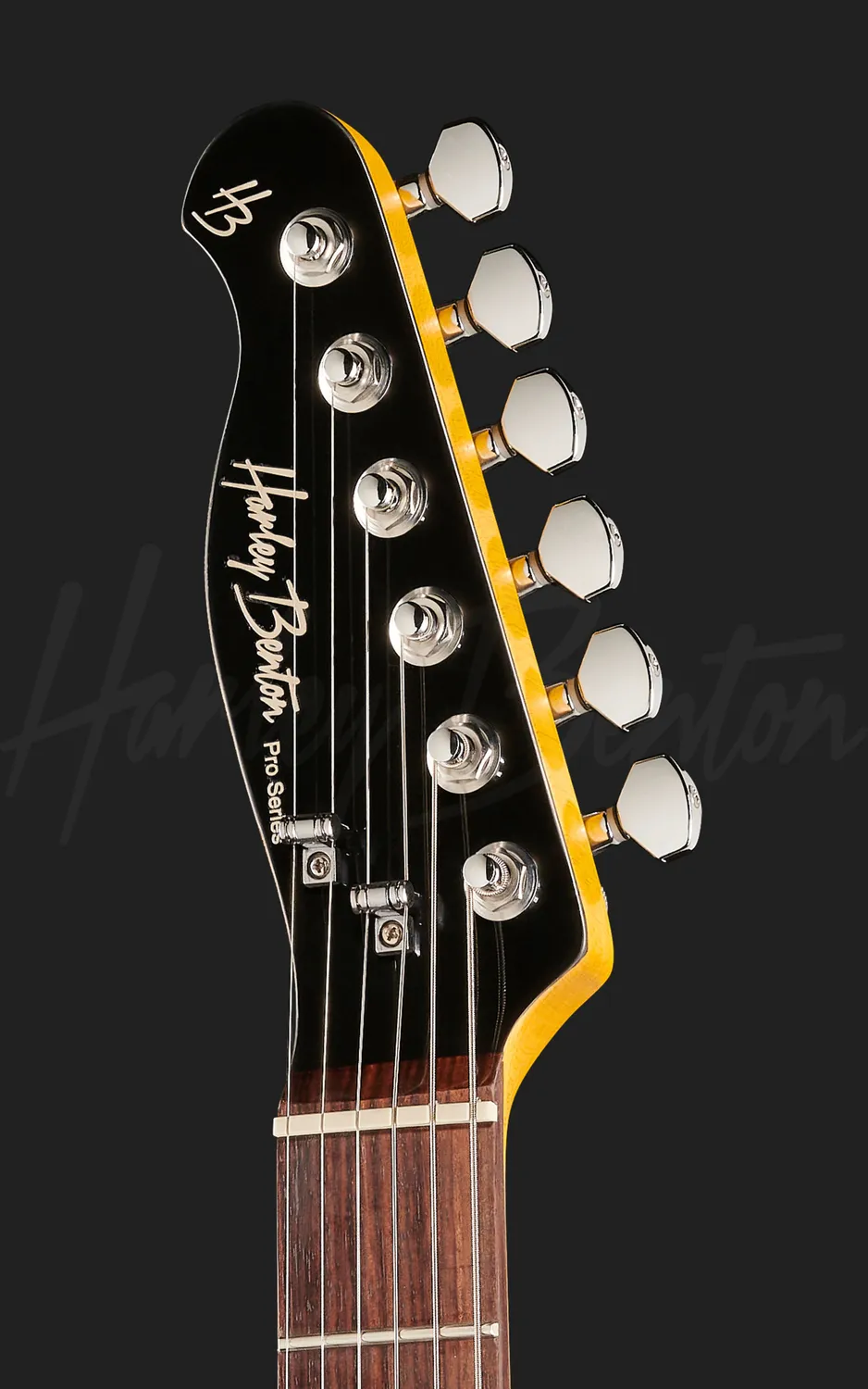 Harley Benton Fusion-T HH LH E-Gitarre schwarz Linkshänder