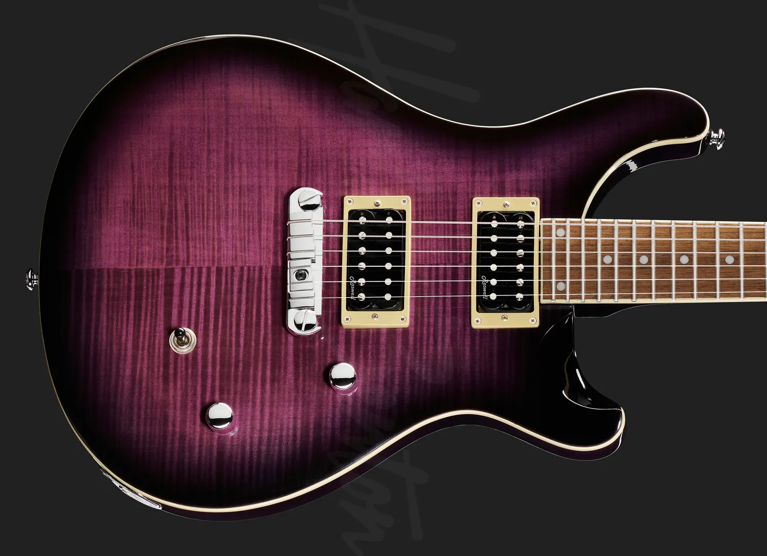 Harley Benton CST-24 E-Gitarre Purple Burst Ahorndecke Split