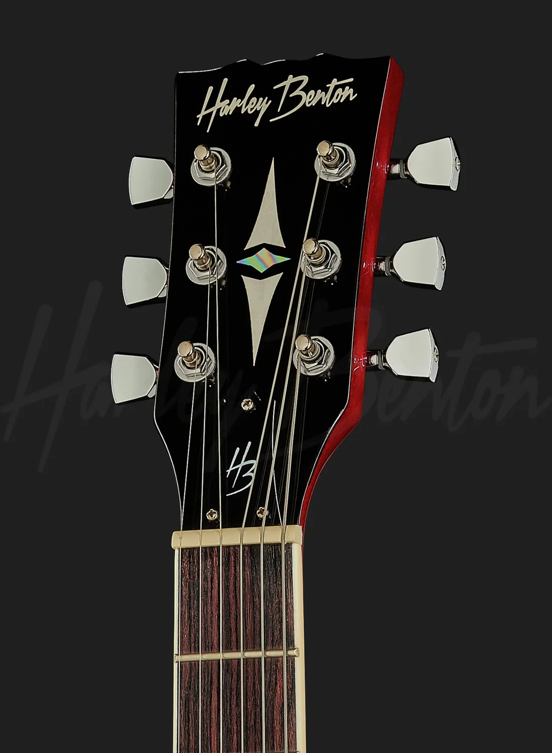 Harley Benton DC-580LH CH E-Gitarre Links Cherry Humbucker