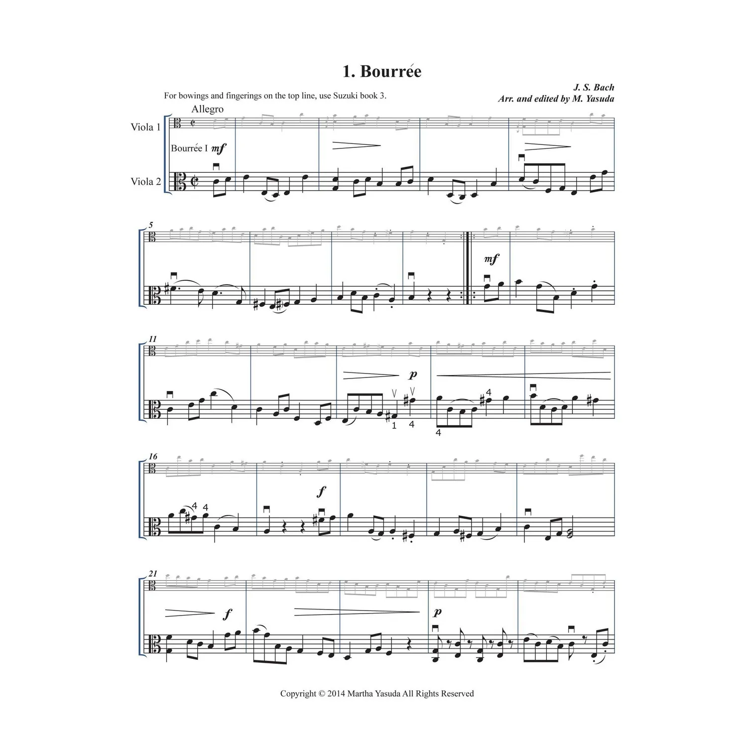 Yasuda Harmonious Melodies 1 Noten 2 Bratschen Download