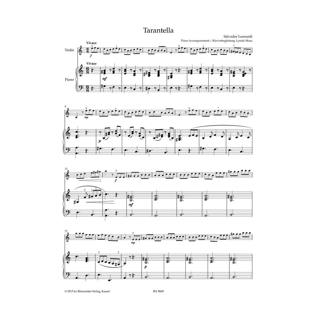 Bärenreiter Sassmannshaus Violin Recital Album 2 Noten erste Lage