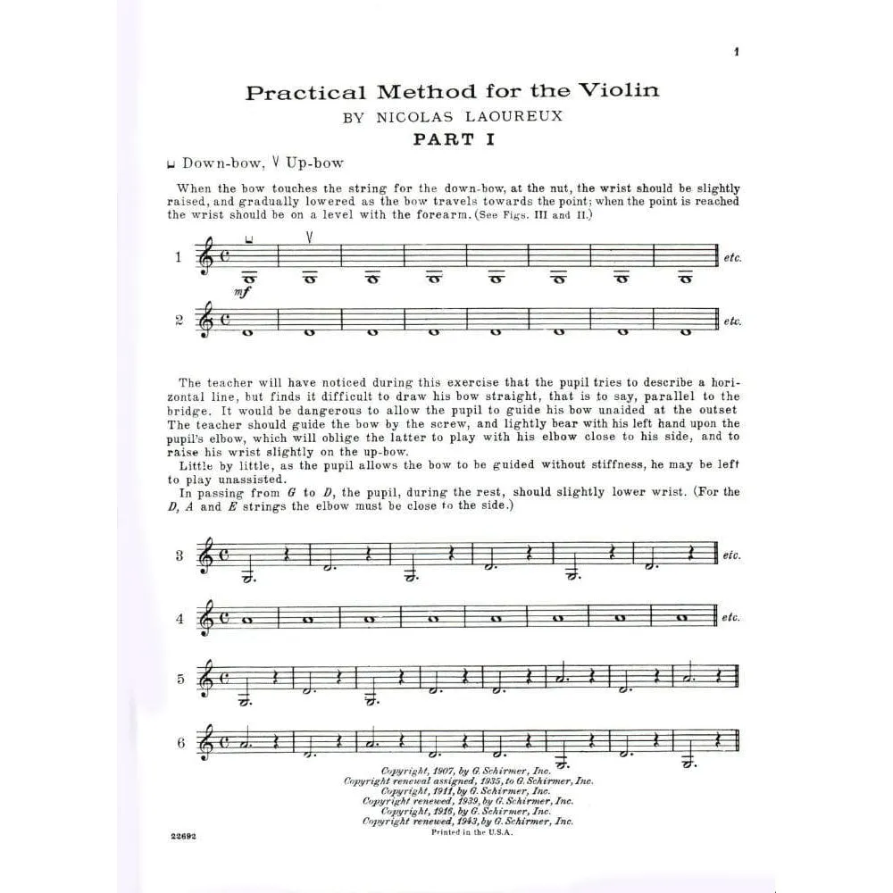 Schirmer Laoureux Practical Method Violine Teil 1 Schule