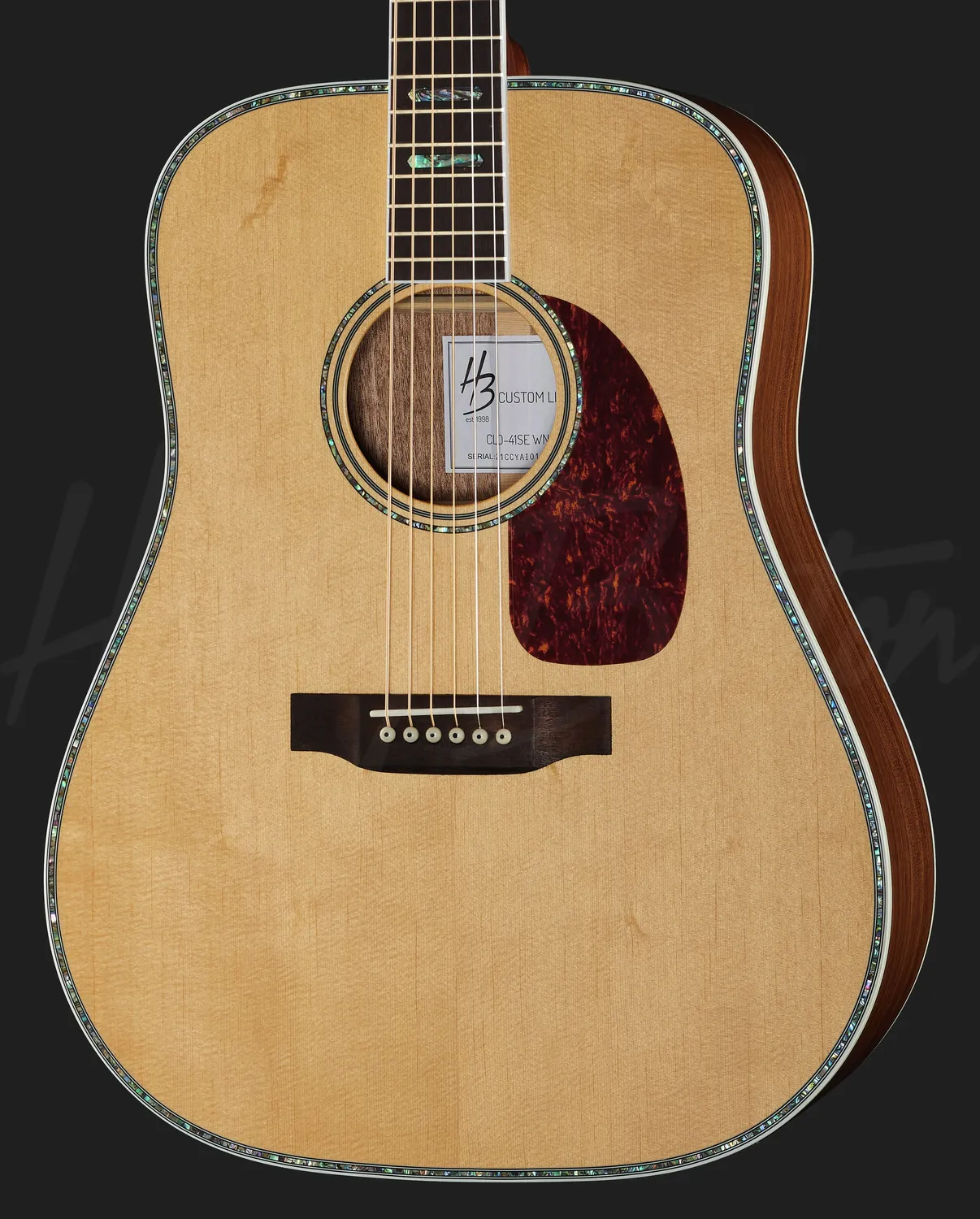 Harley Benton Custom CLD-41SE Westerngitarre Dreadnought Walnuss