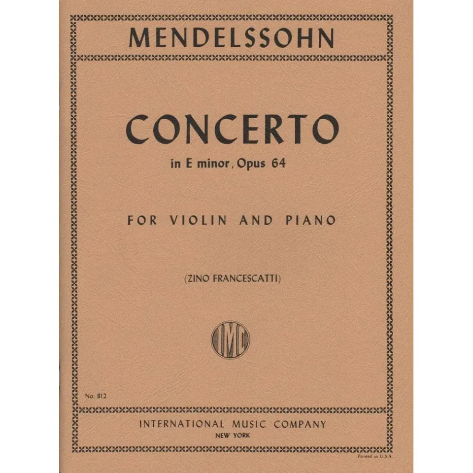 International Mendelssohn Konzert e-moll Op 64 Noten Violine