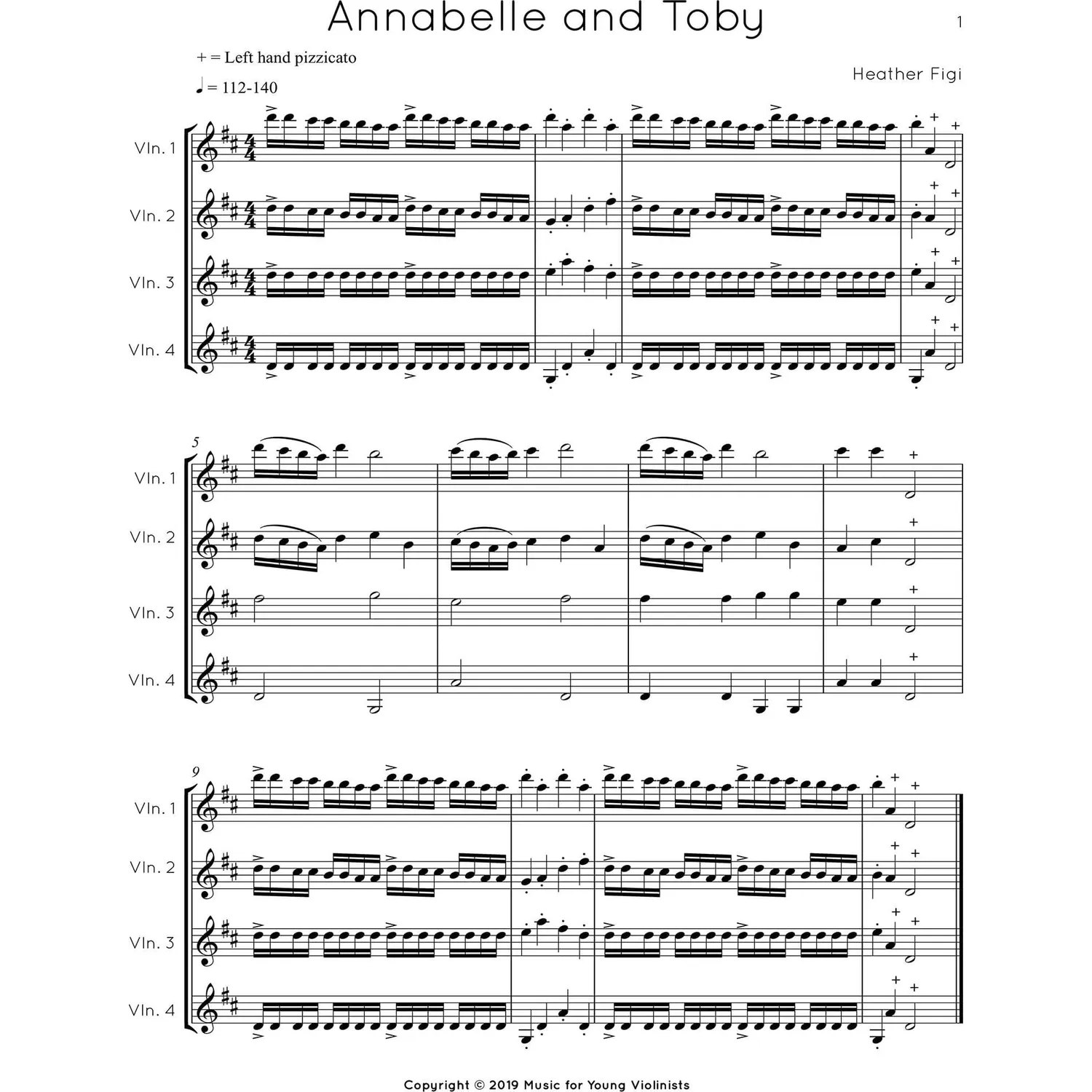Heather Figi Music for Four Violins Vol.1 Noten Download