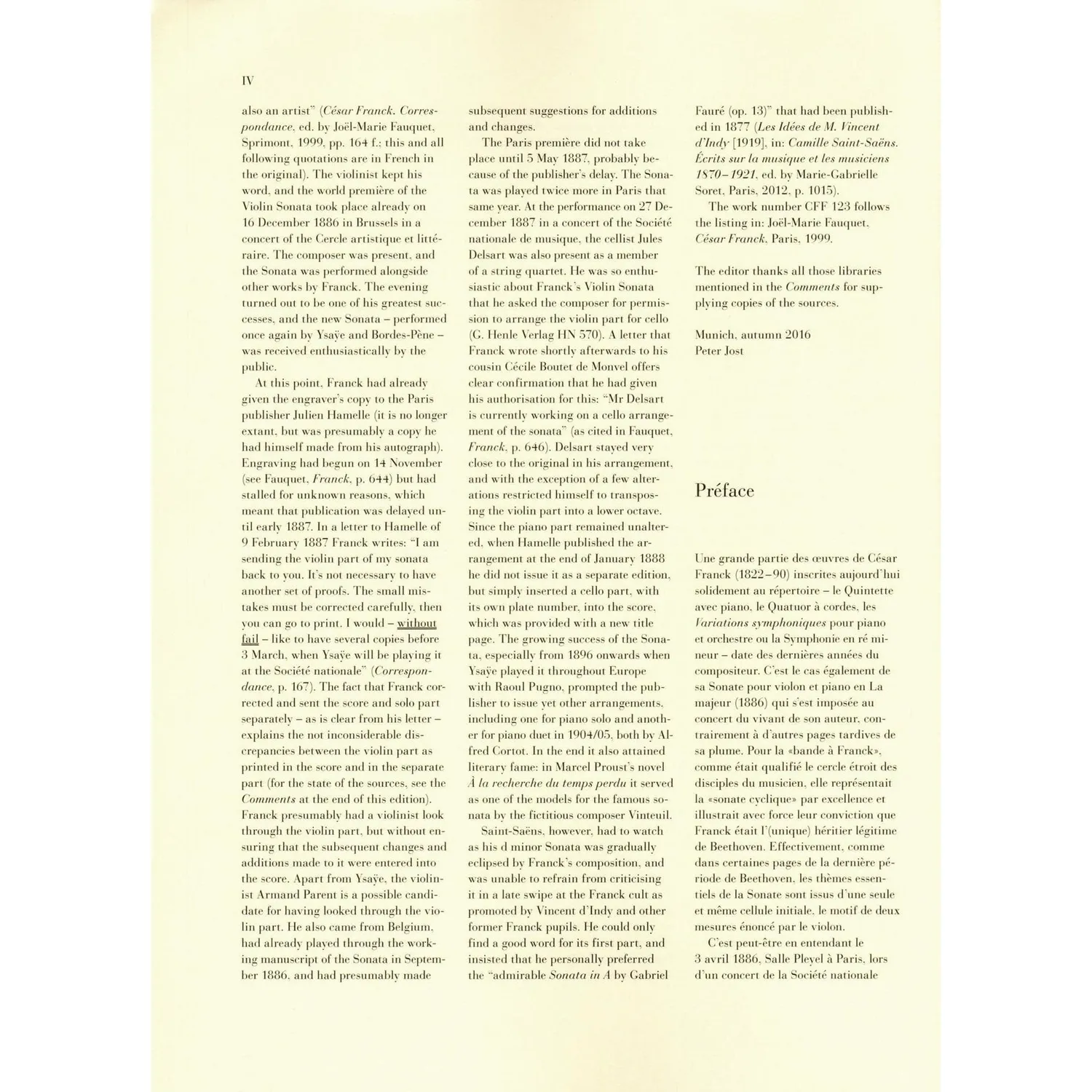 Franck Sonate A-Dur Violine Noten Henle Urtext