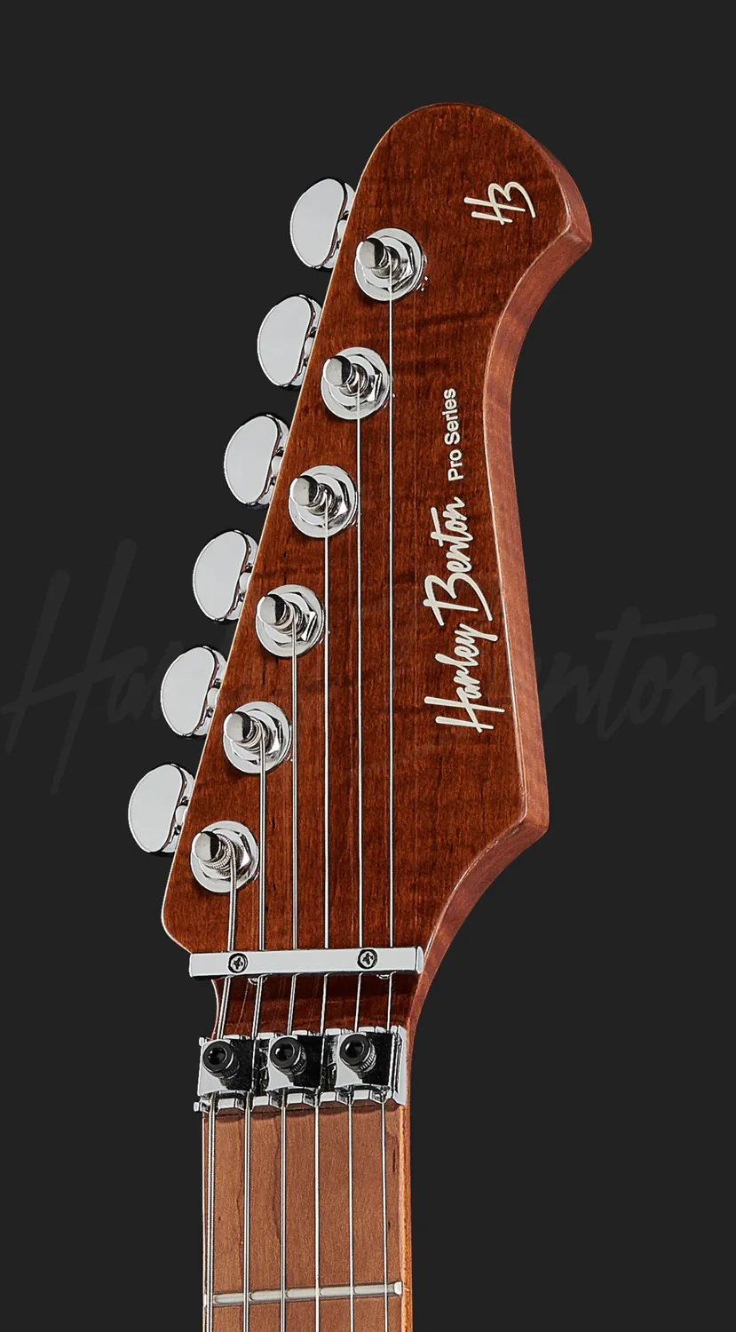 Harley Benton Fusion-III HH FR Roasted E-Gitarre Flame Cherry