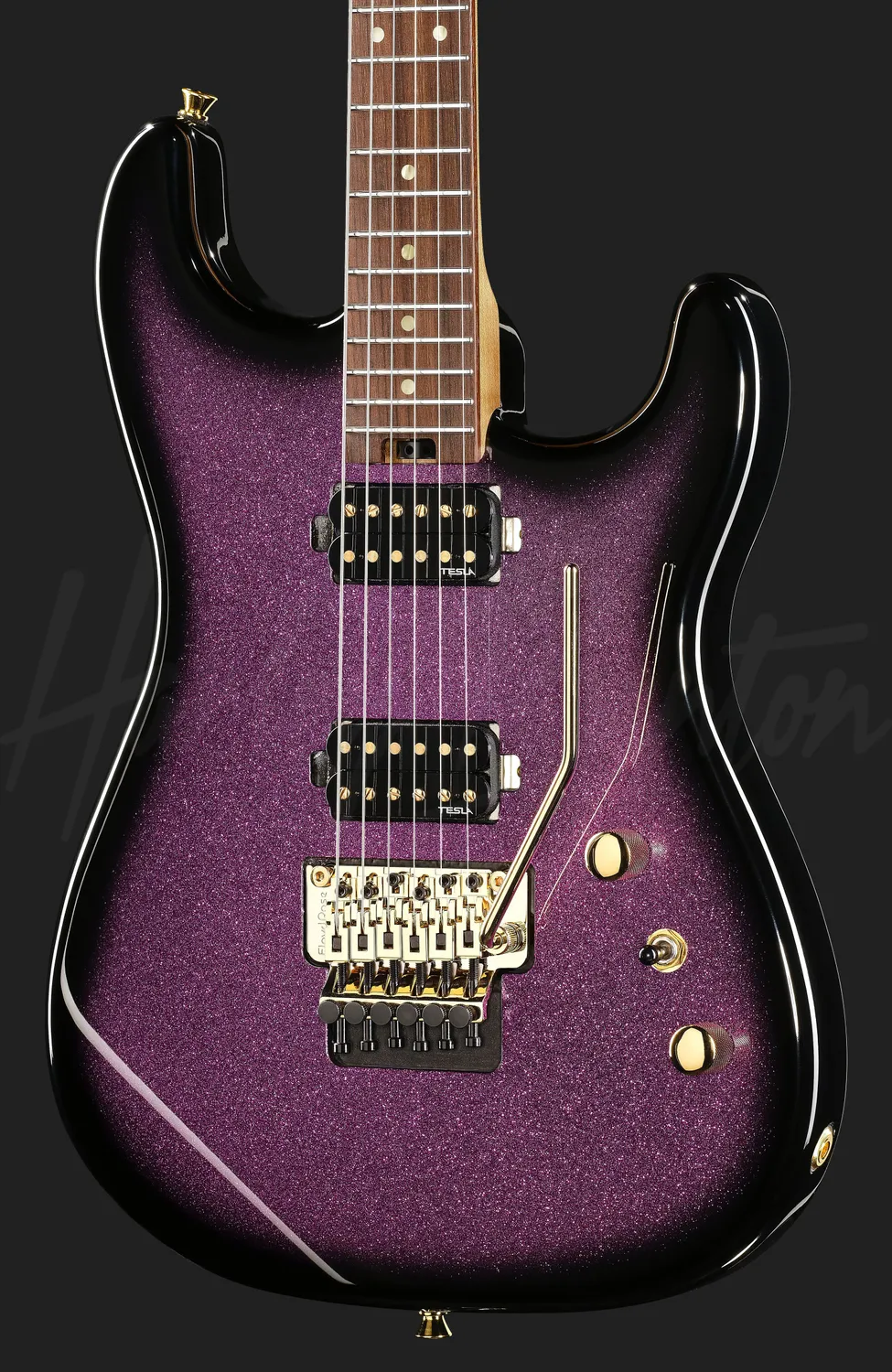 Harley Benton ST-80FR HH E-Gitarre Amethyst Sparkle Floyd Rose