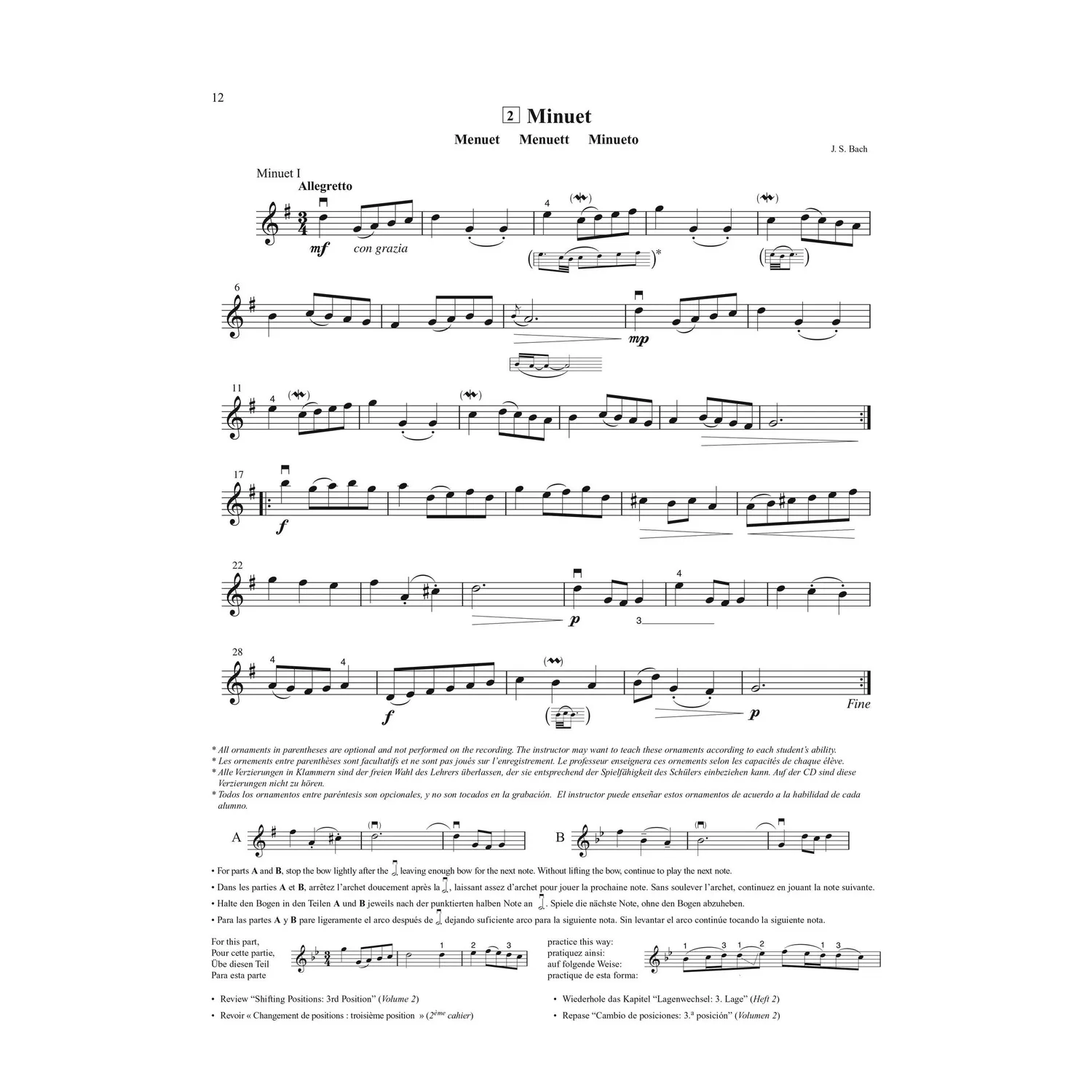 Suzuki Violin School Vol.3 Violinschule mit CD Hahn