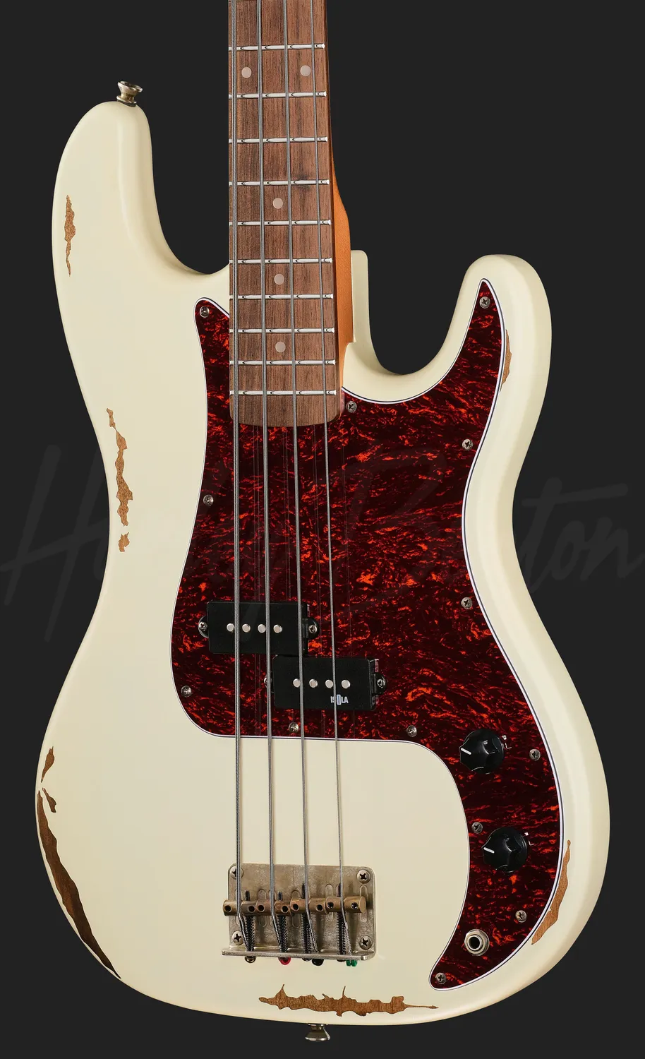 Harley Benton PB-62LA E-Bass Aged Olympic White Precision