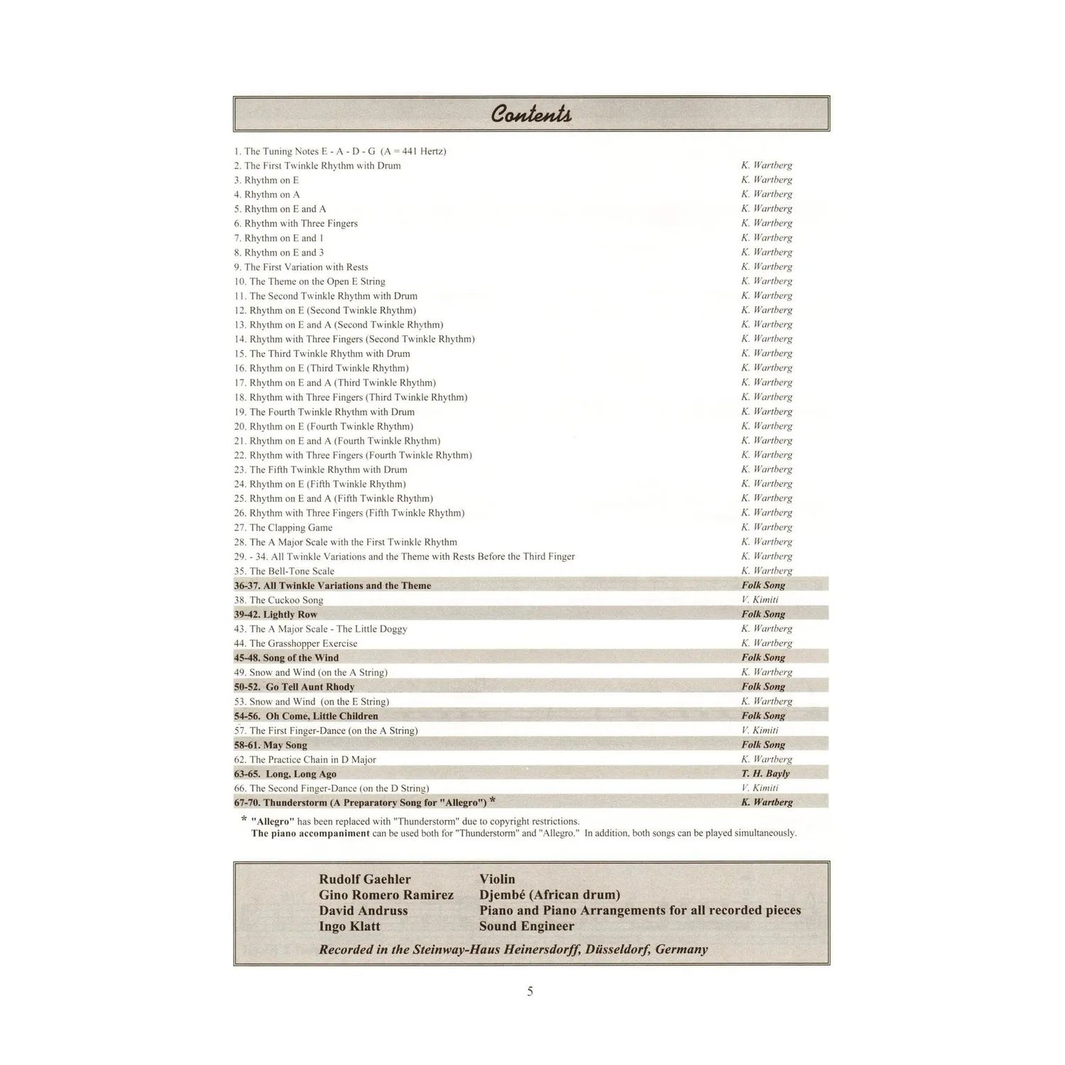Wartberg Step by Step 1A Noten Violine Online-Zugang Muttersprache