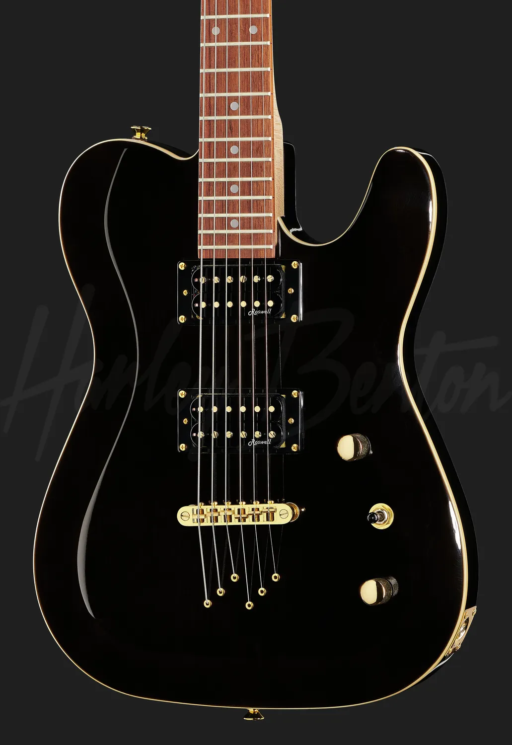 Harley Benton TE-40 TBK E-Gitarre Humbucker schwarz