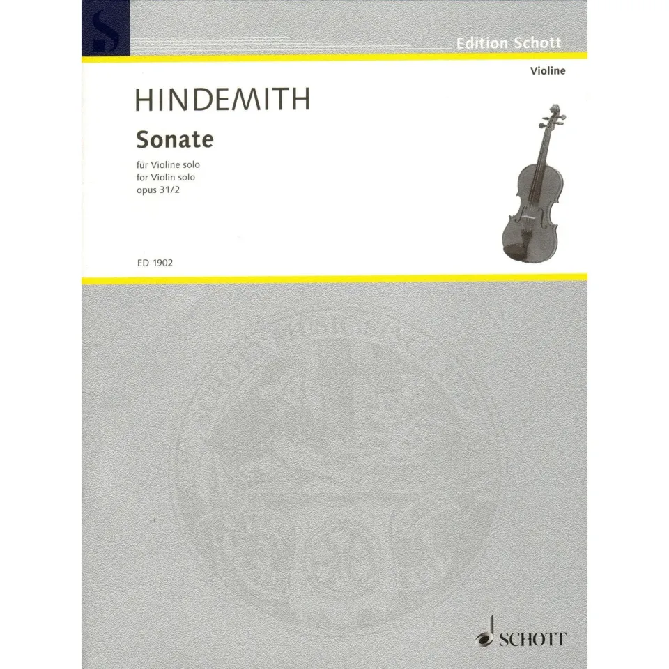 Hindemith Sonate Op.31 Nr.2 Noten Violine Solo Schott