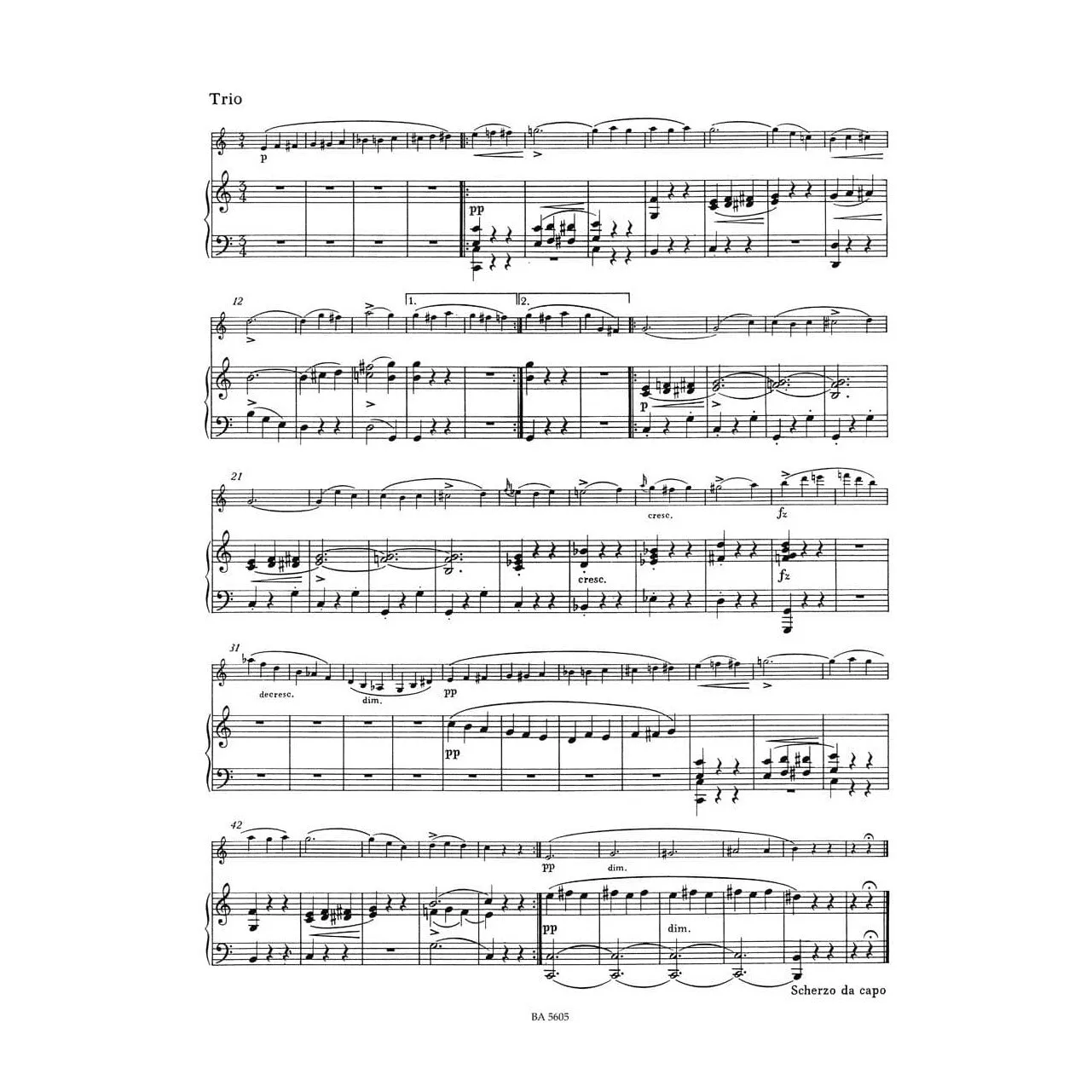 Bärenreiter Schubert Sonate A-Dur D 574 Noten Violine