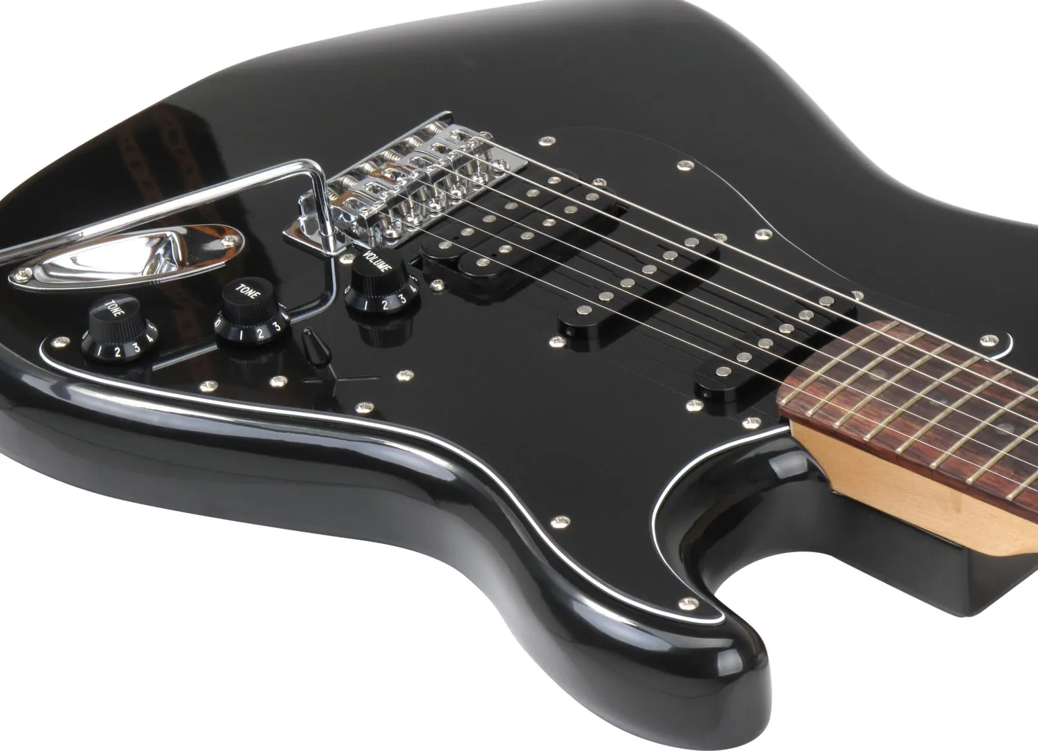 Rocktile Pro ST60-BK E-Gitarre Set All Black Mahagoni AK20GR