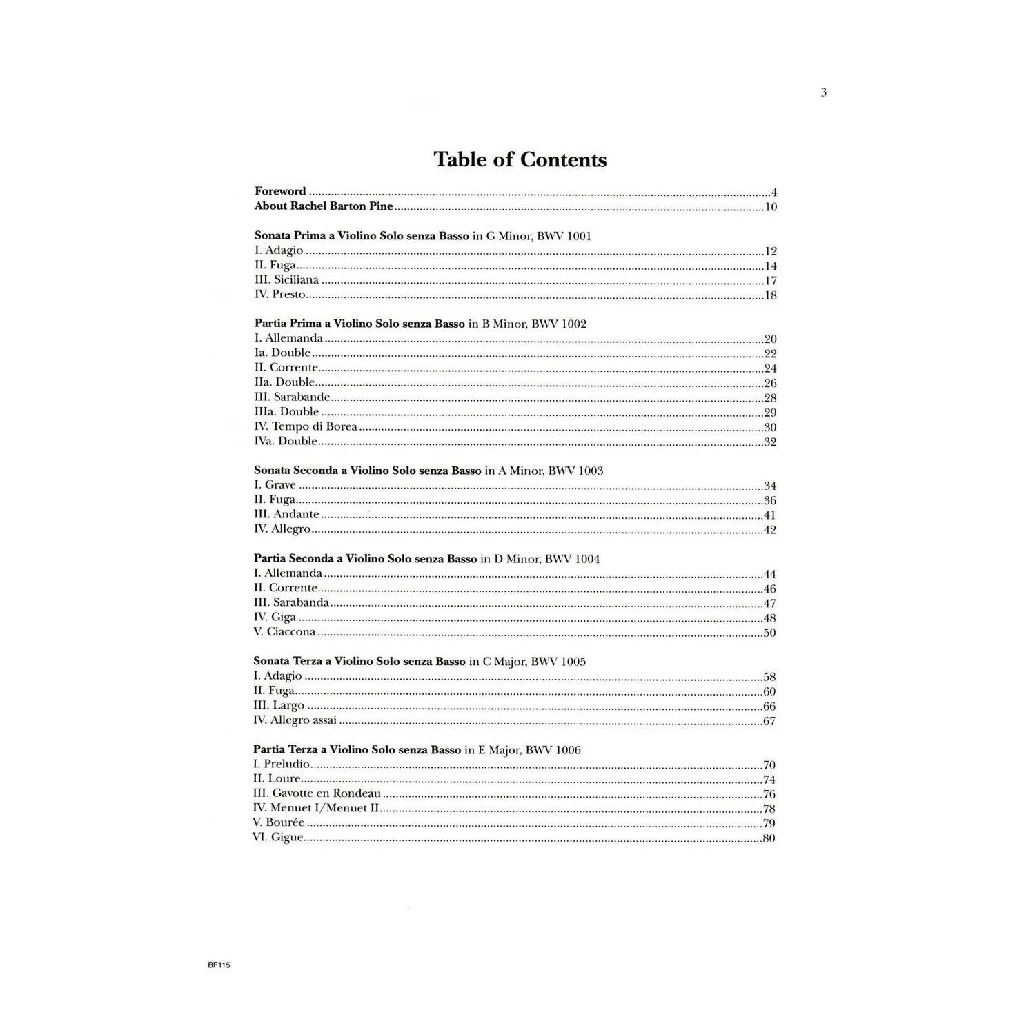 Carl Fischer Bach Sechs Sonaten Partiten Violine Noten