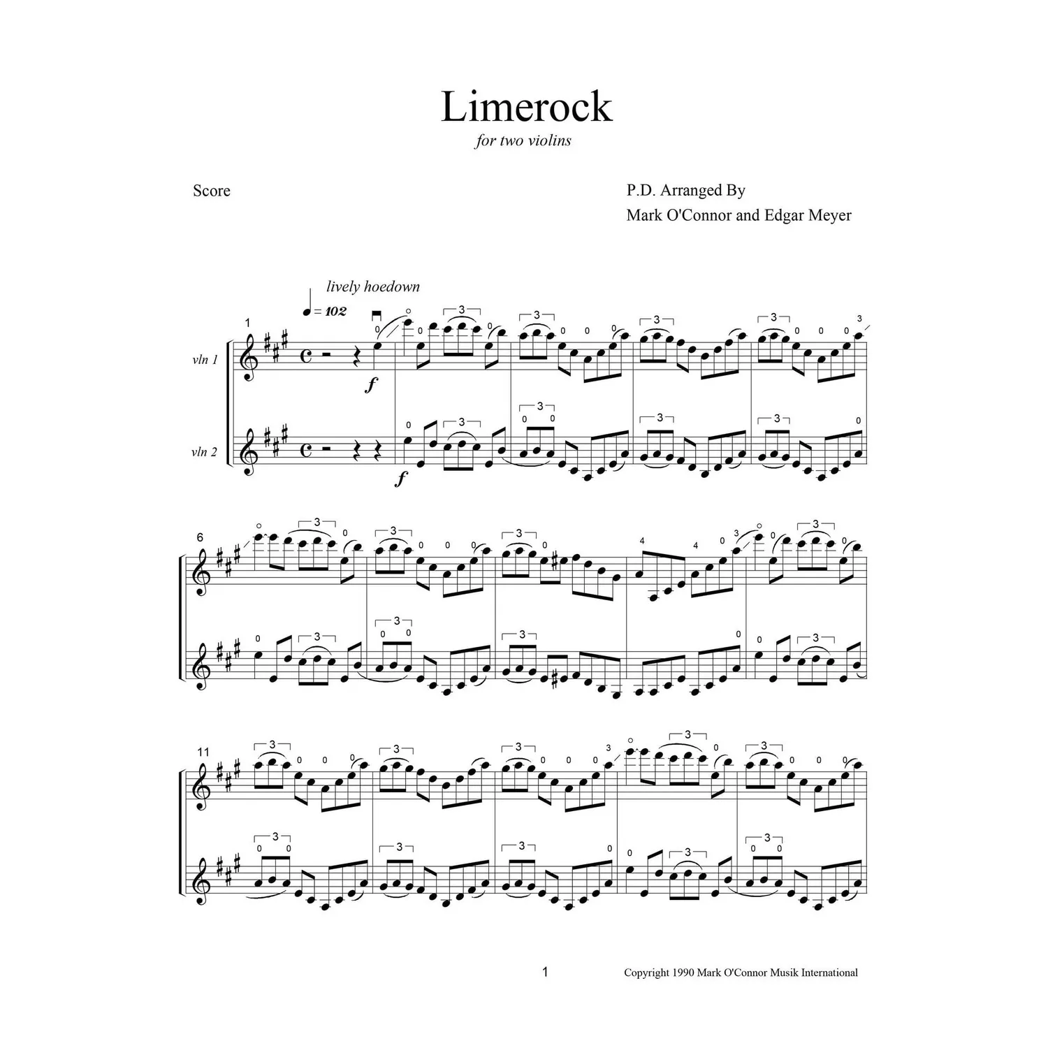 Shar Music Limerock Noten 2 Violinen Download