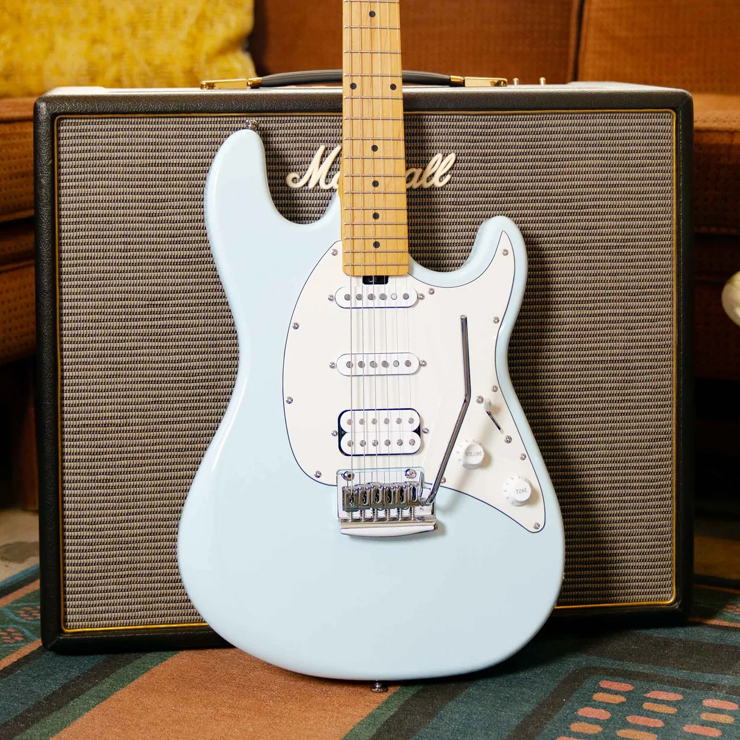 Sterling SUB Series Cutlass Gitarre Daphne Blue HSS