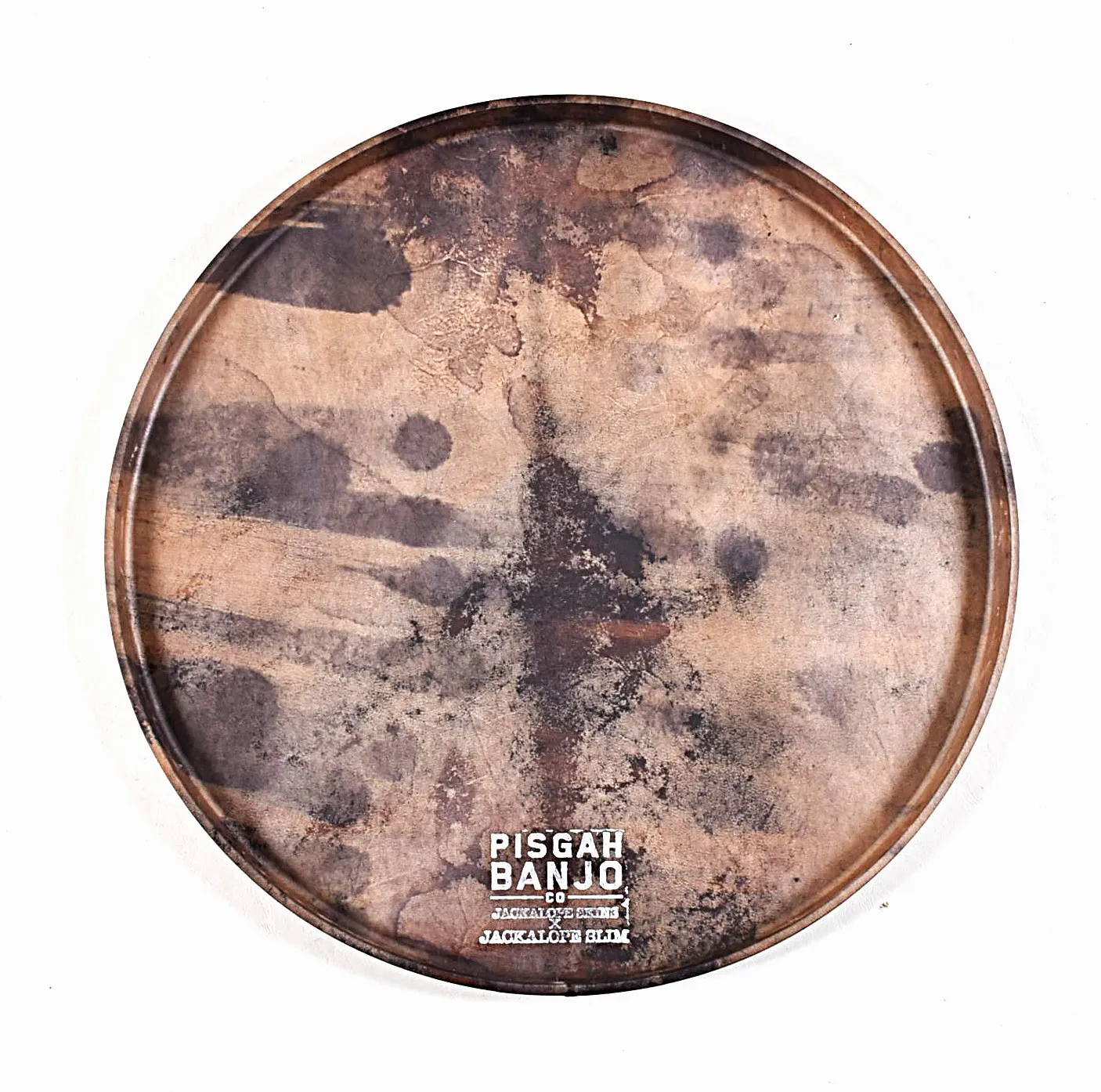 Pisgah JS#45 Banjofell 12 Zoll Ziege brindle vormontiert