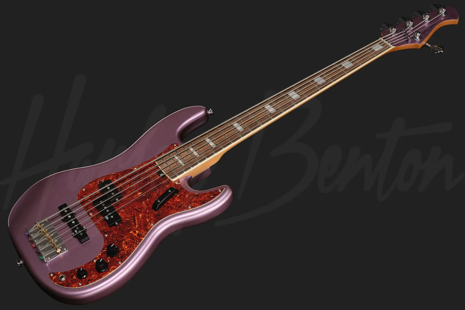 Harley Benton MV-5PJ E-Bass Burgundy Mist 5-saitig