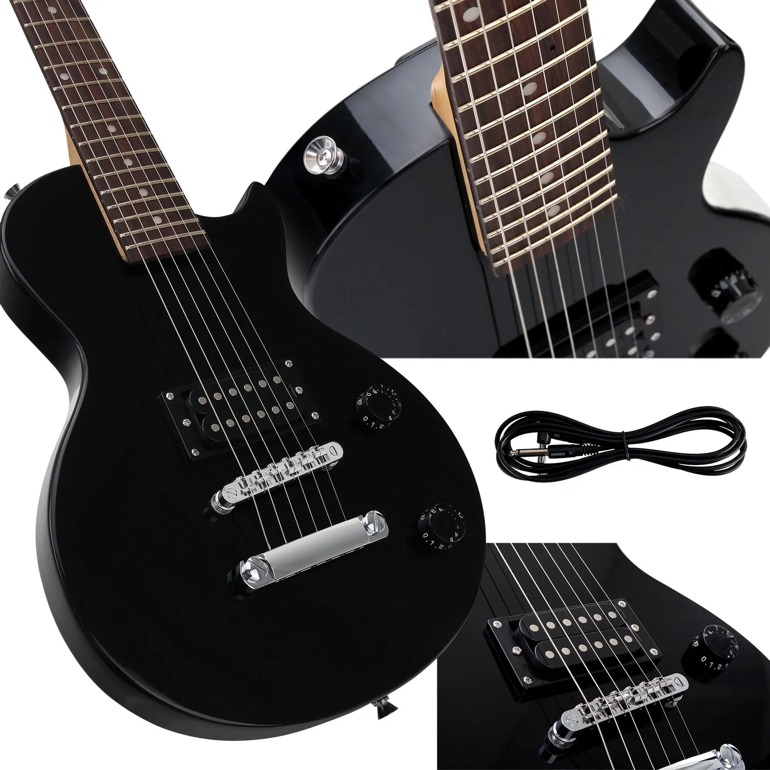 Rocktile L-50B Junior E-Gitarre 3/4 schwarz Humbucker