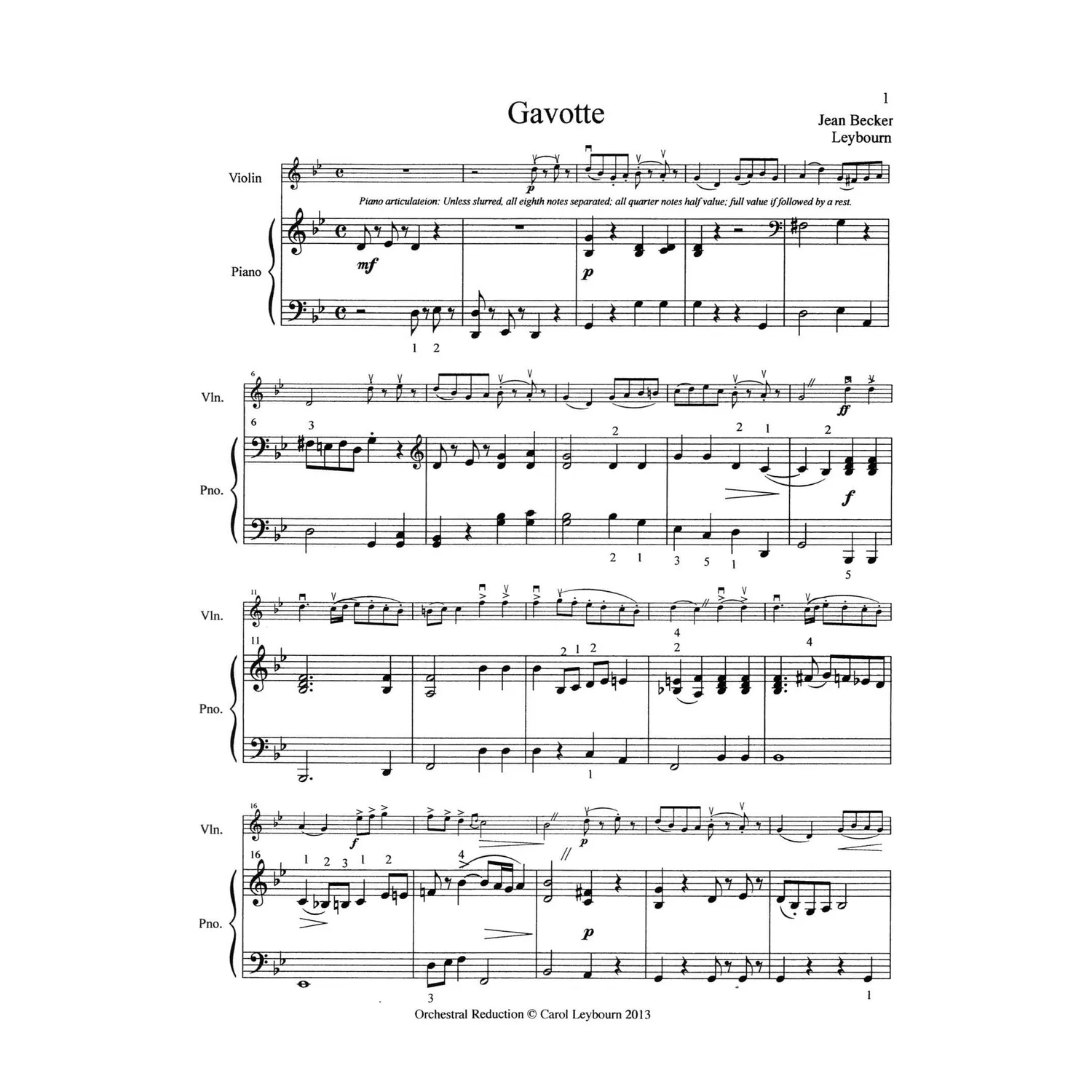 Carol Leybourn Favorite Violin Solos Klavierbegleitung