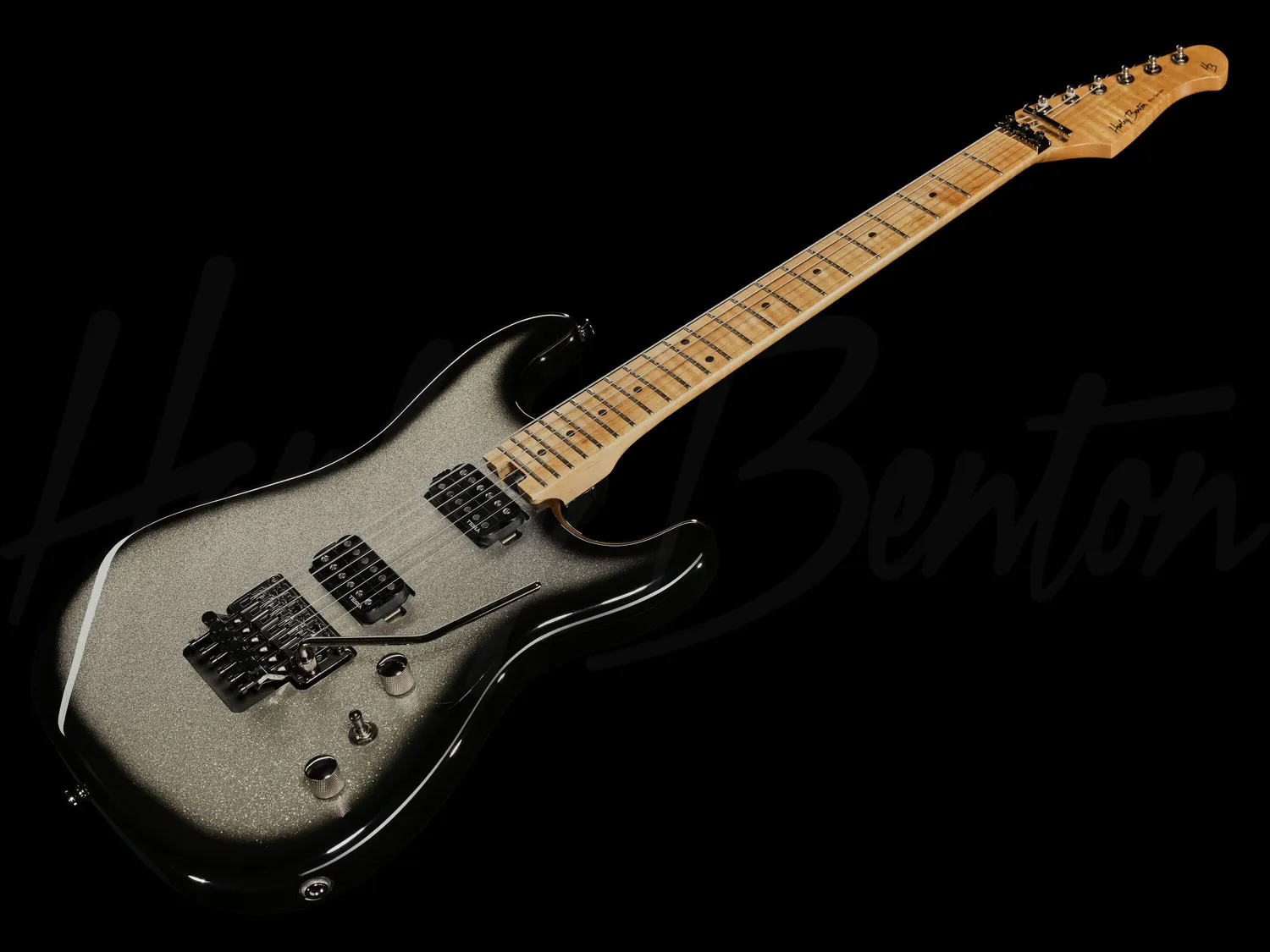 Harley Benton ST-80FR MN E-Gitarre Silver Sparkle Floyd Rose