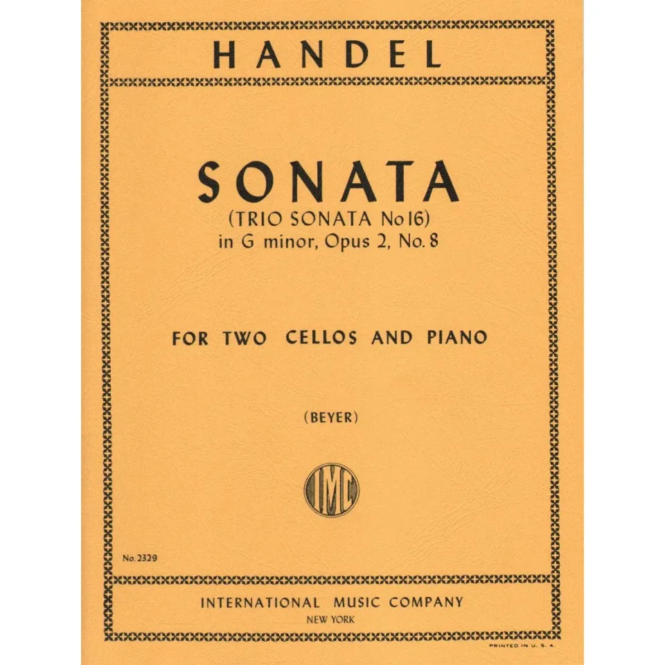Shar Music Händel Sonate g-moll Op 2 Nr 8 Noten 2 Celli