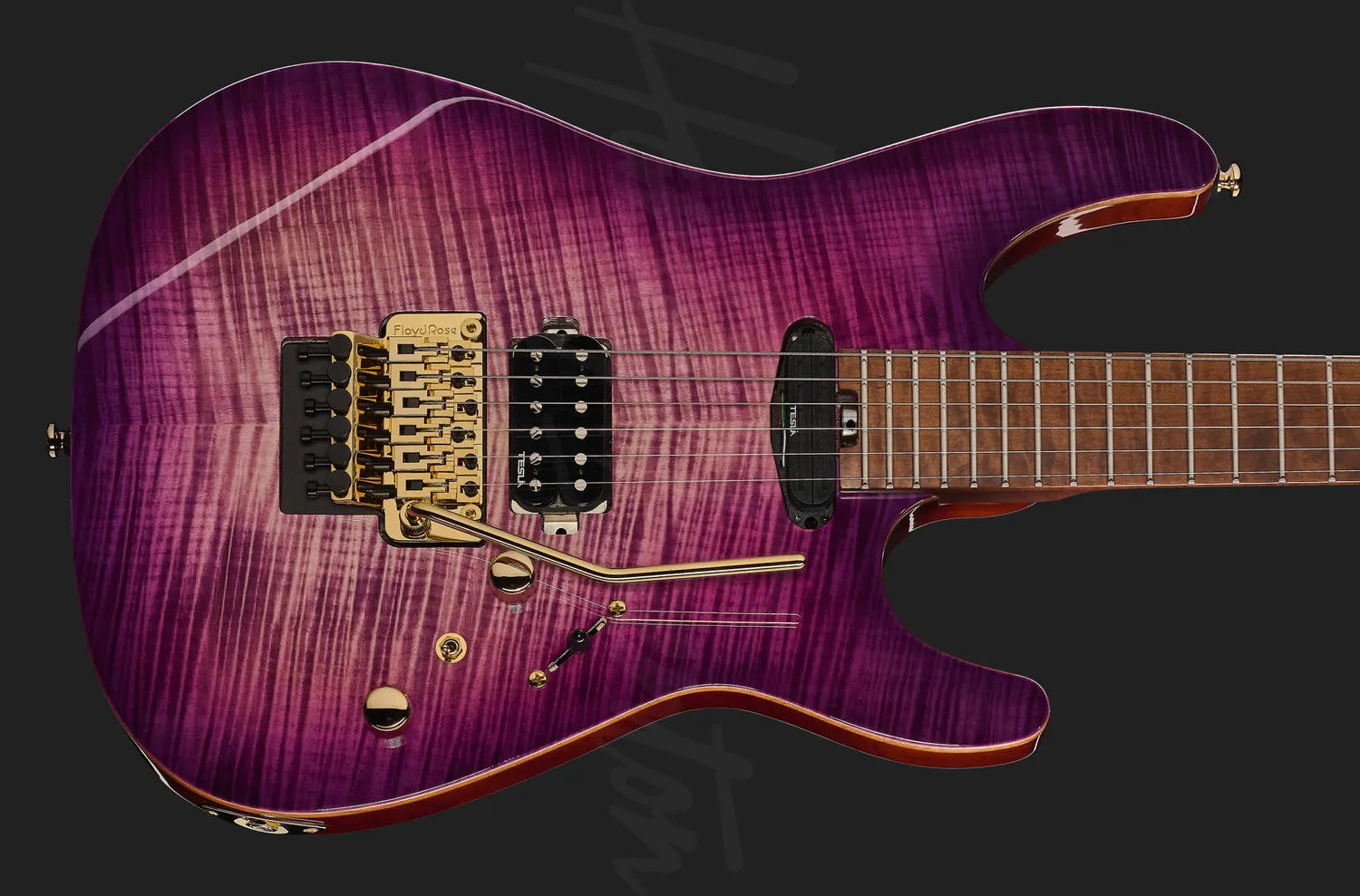 Harley Benton Guitar MAX Fusion Signature E-Gitarre lila