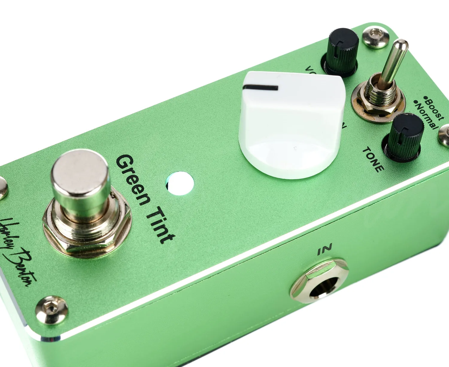 Harley Benton MiniStomp Green Tint Overdrive Effektpedal